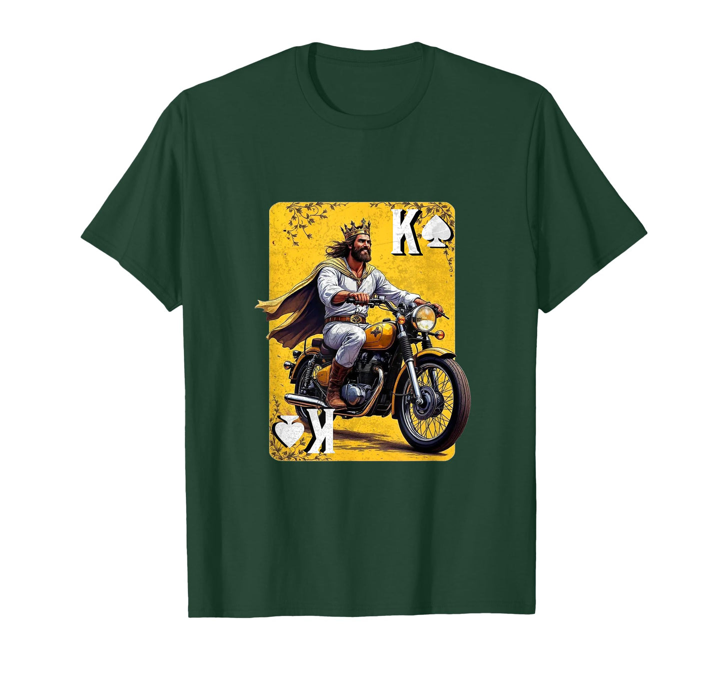 Vintage King Card Motorcycle Biker Motorcycling Guys Men T-Shirt