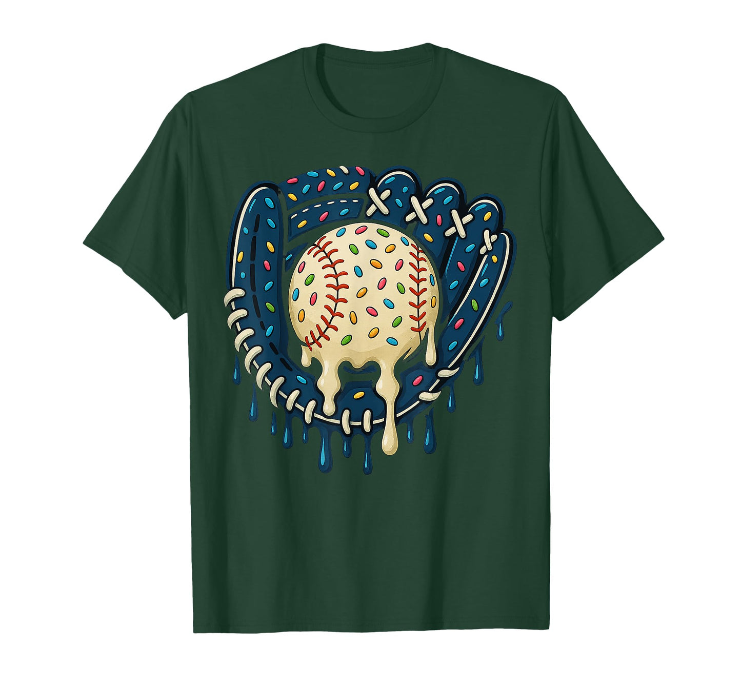 Baseball Drip Team for Boys Ice Cream Cool T-Shirt