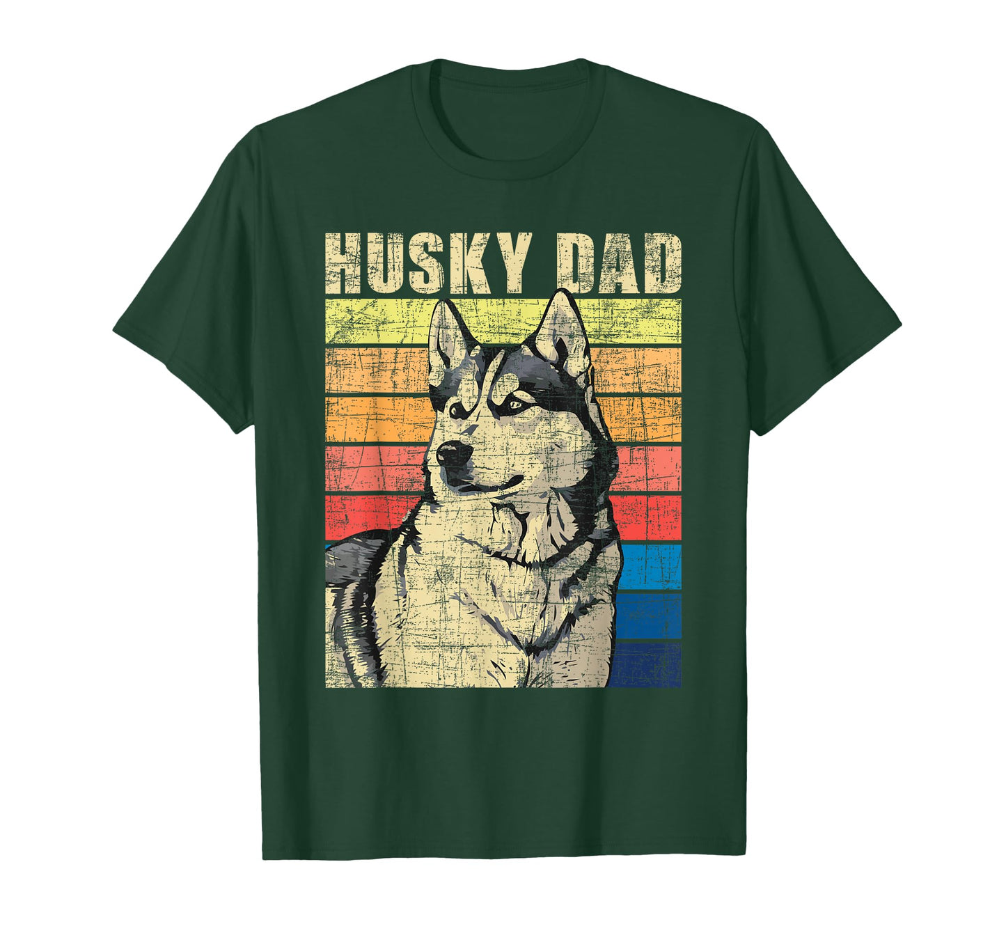 Husky Dad - Retro Vintage Pet Siberian Husky Dog Lover Men Women Kids T-Shirt