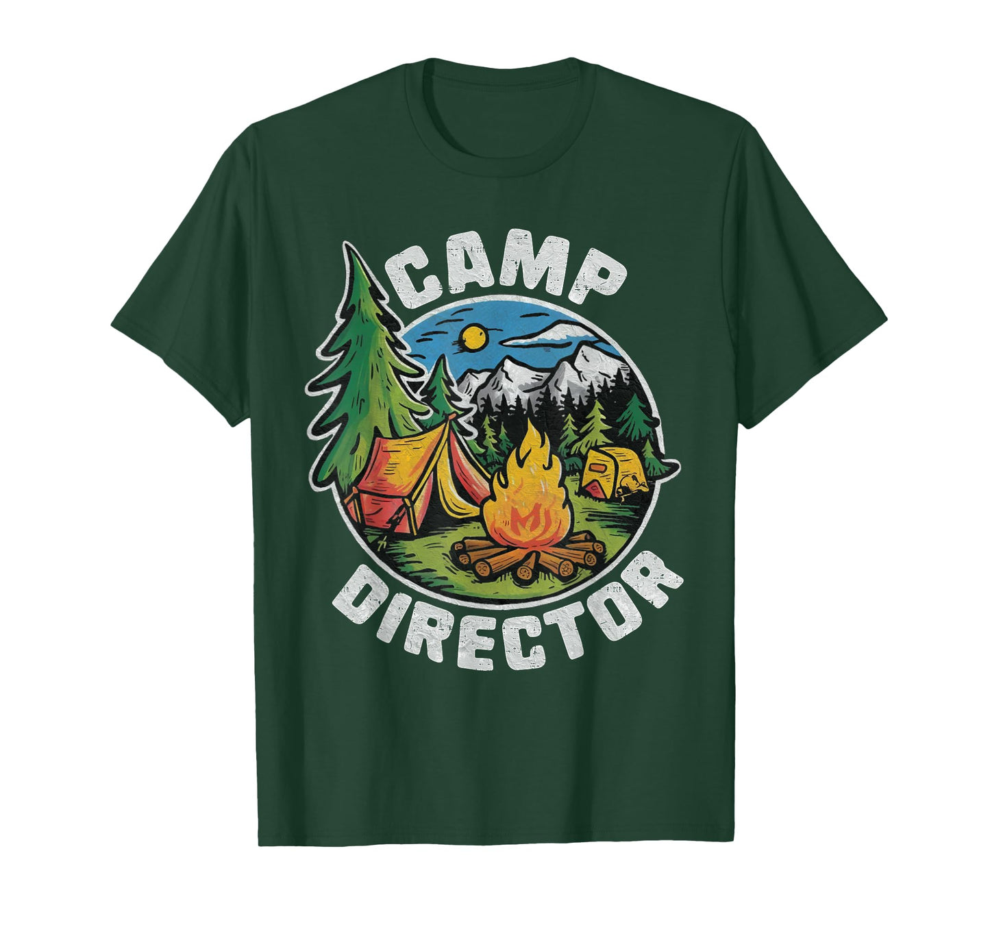 Retro Camp Director Camping Summer Camp Funny Camper Staff T-Shirt