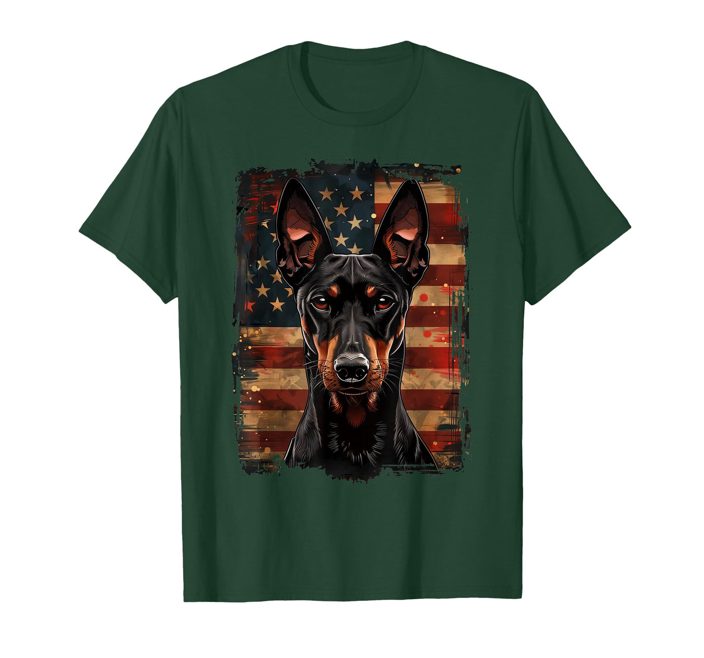 German Pinscher American Flag T-Shirt