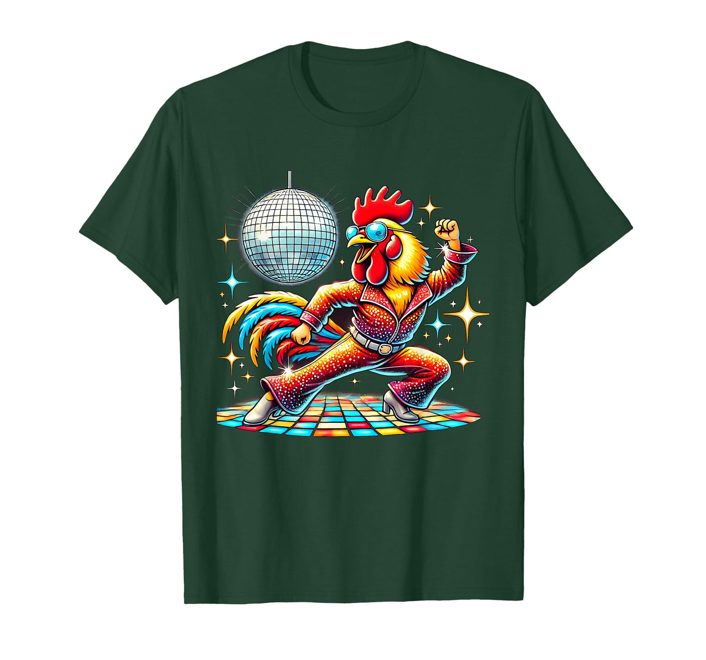 Aesthetic Rooster Disco T-Shirt