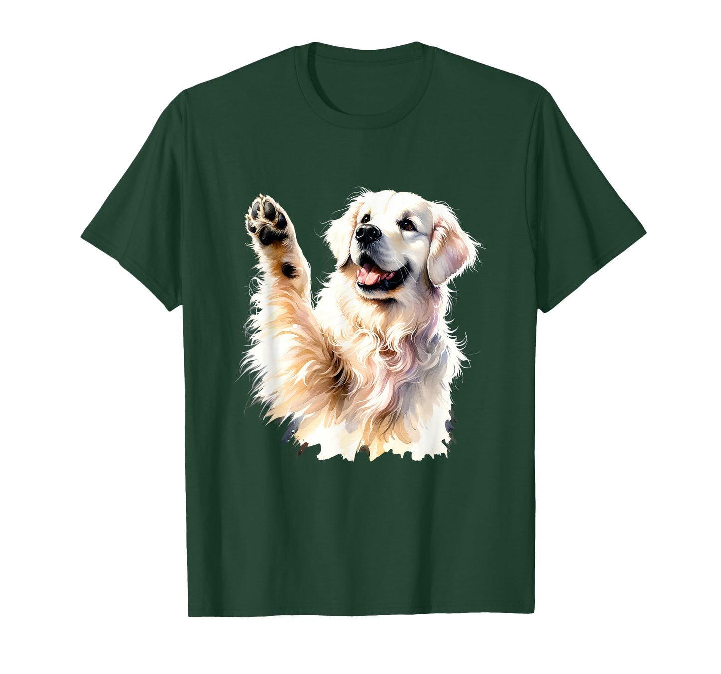 Golden Retriever Funny Dog Lover Paw Print Puppy Animal Cute T-Shirt