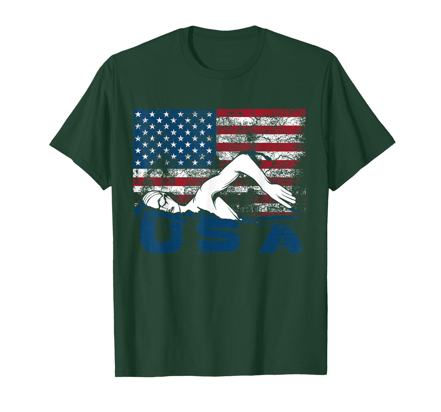 USA Swimming Shirt | Cute US Swim Aquatic Sport Athlete Gift T-Shirt