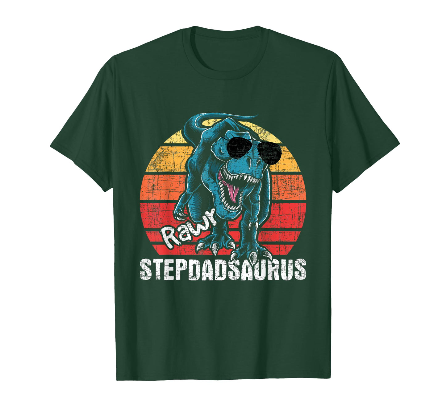 Stepdadsaurus - Retro Stepdad Stepfather Bonus Dad T-Shirt