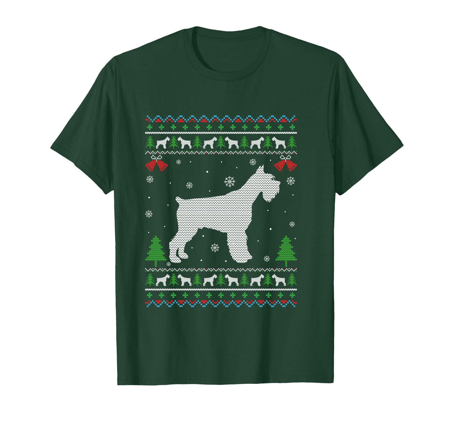 Ugly Xmas Design Schnauzer Dog Ugly Christmas Sweater Funny Long Sleeve T-Shirt