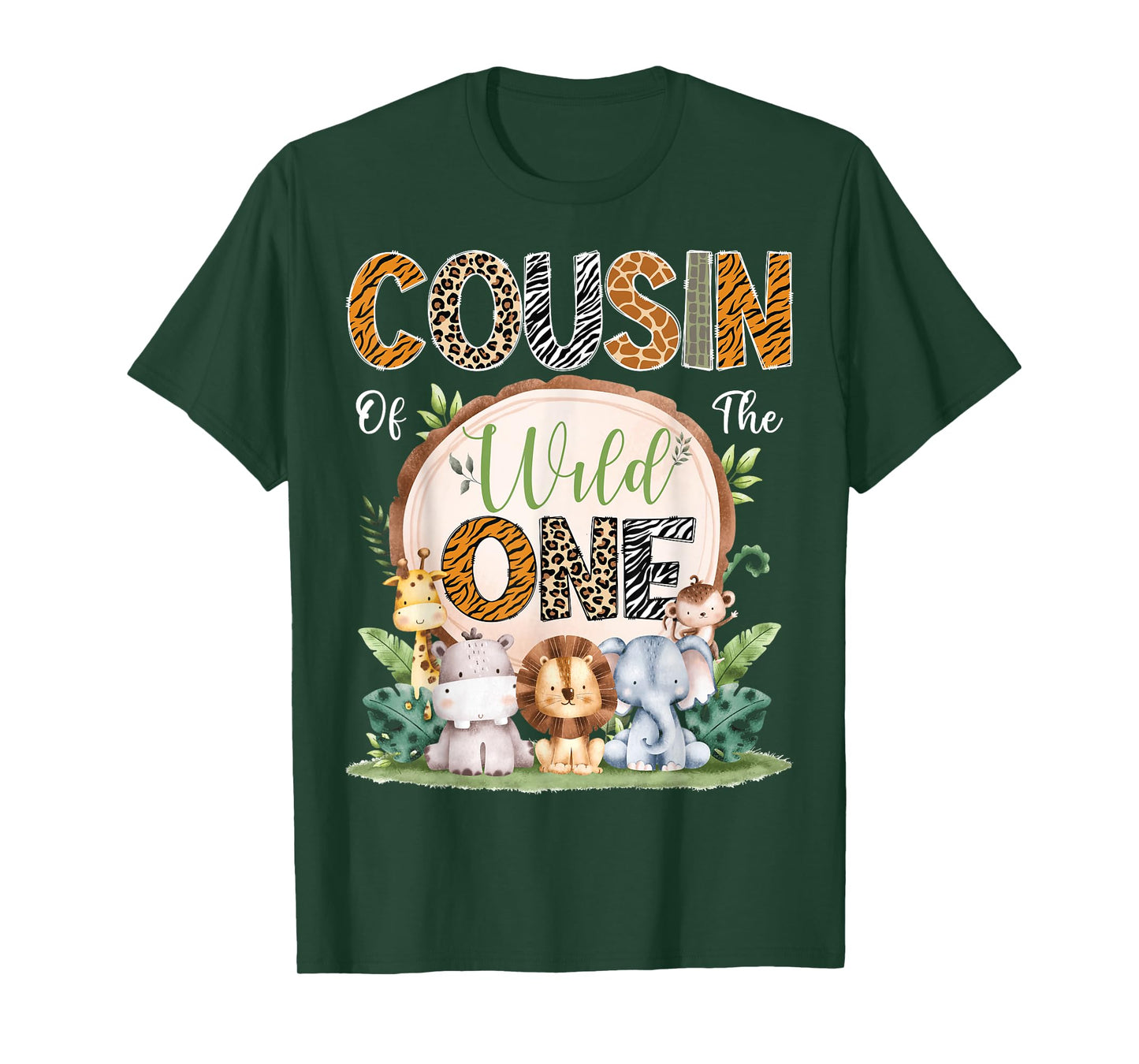 Cousin Of The Wild One 1St Birthday Safari Jungle Woodland T-Shirt