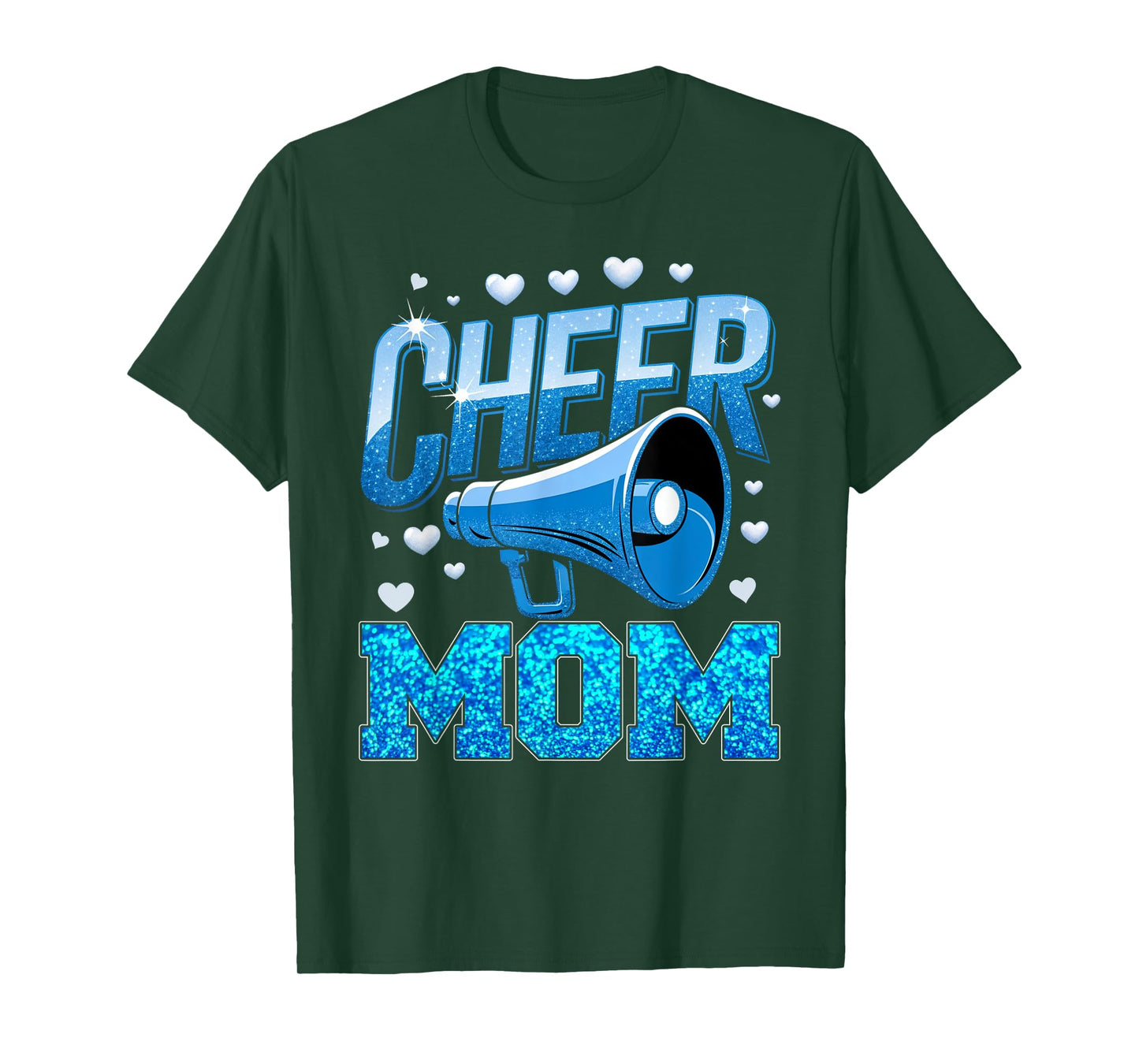 Cheer Mom Blue White T-Shirt