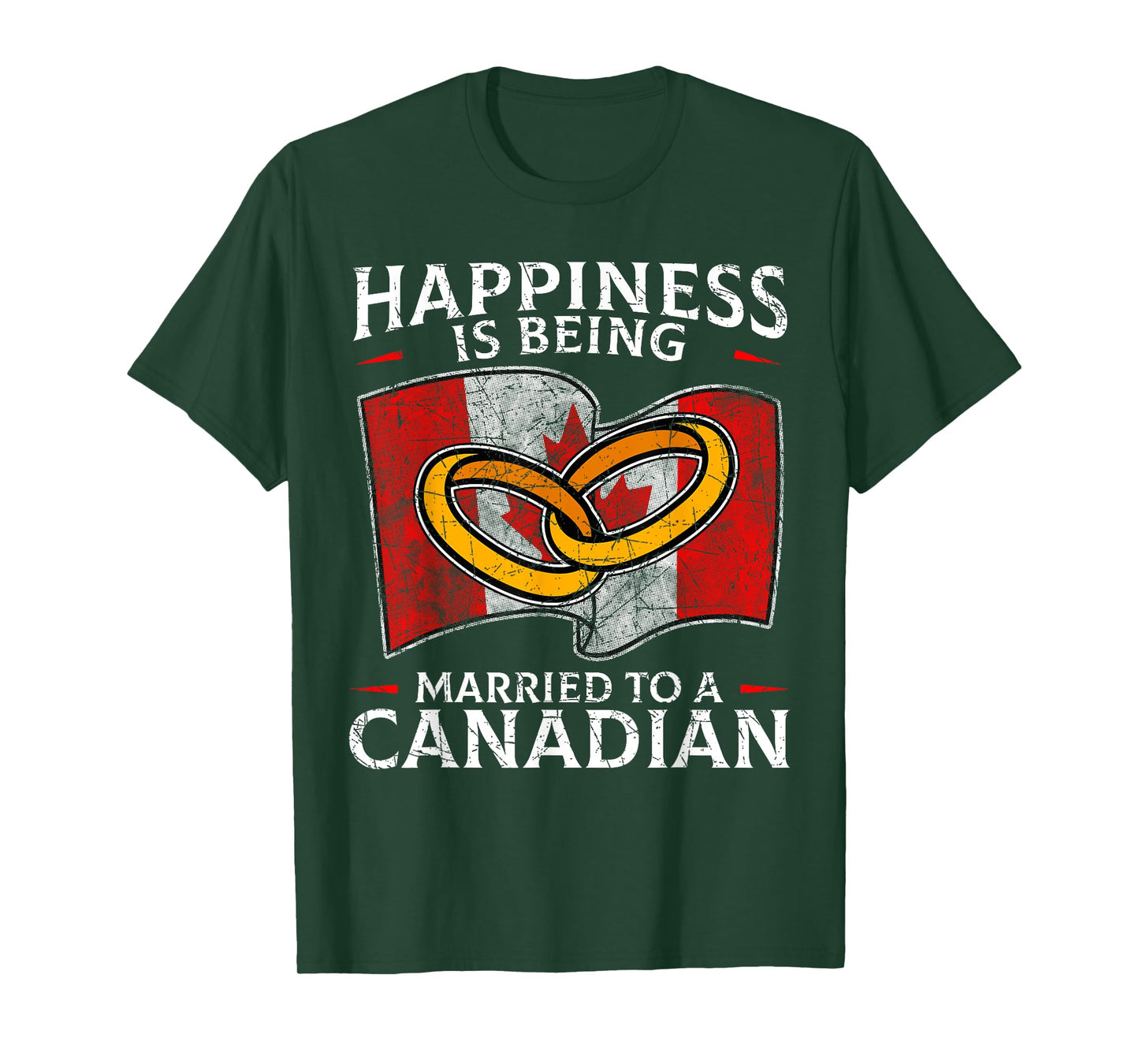 Canada Marriage Canadian Married Flag Wedded Culture Flag T-Shirt