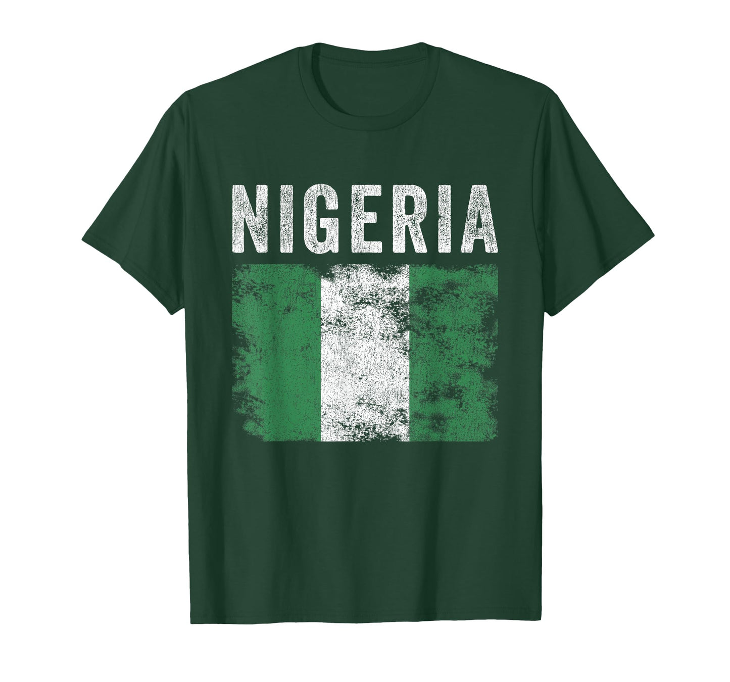 Nigeria Flag Distressed - Men Women Kids - Nigerian Flag T-Shirt