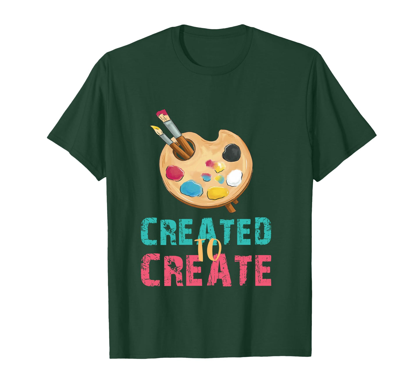 Art Teacher Created Art Palette Brush Artist Art Student Long Sleeve T-Shirt