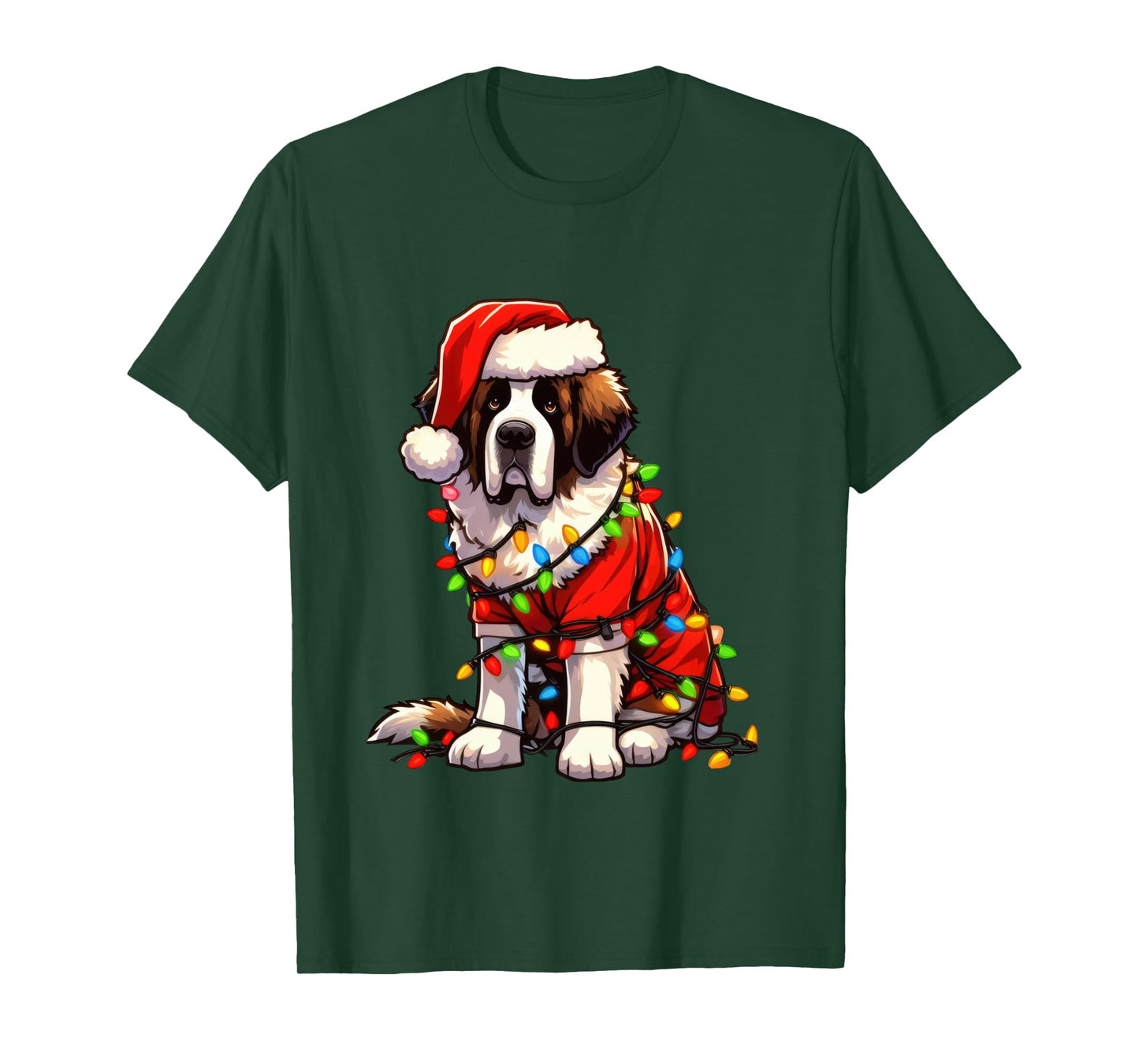 Saint Bernard Christmas Costume For Lover Dog Long Sleeve T-Shirt