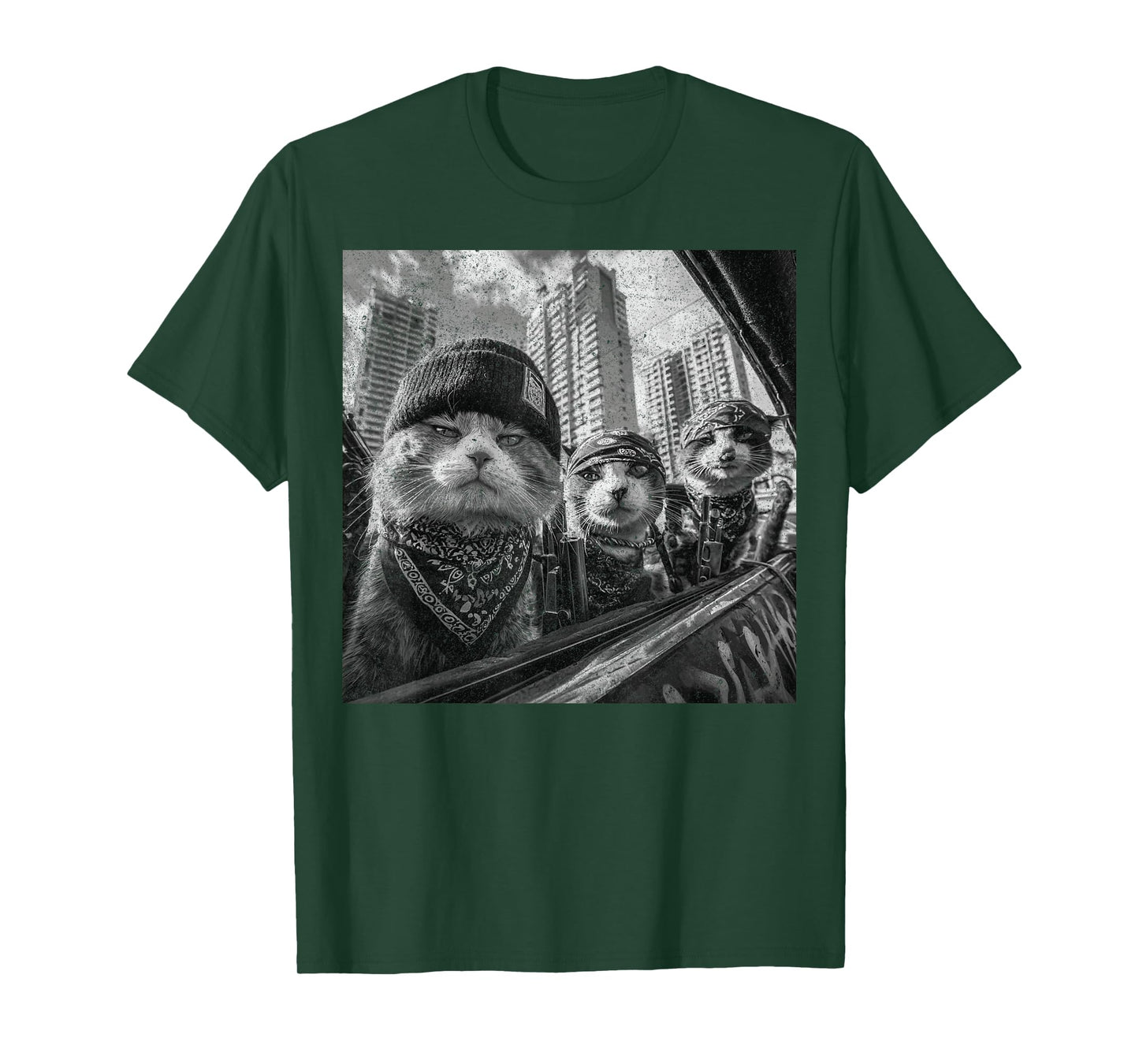 Gangster Cats Street Funny T-Shirt