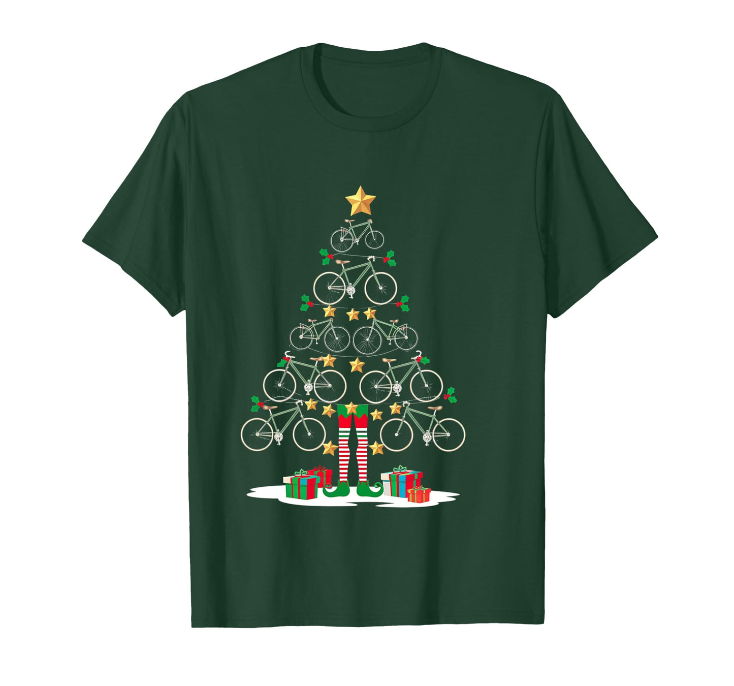 Christmas Ornament Bicycle Christmas Tree Bicycle Lover Xmas Long Sleeve T-Shirt