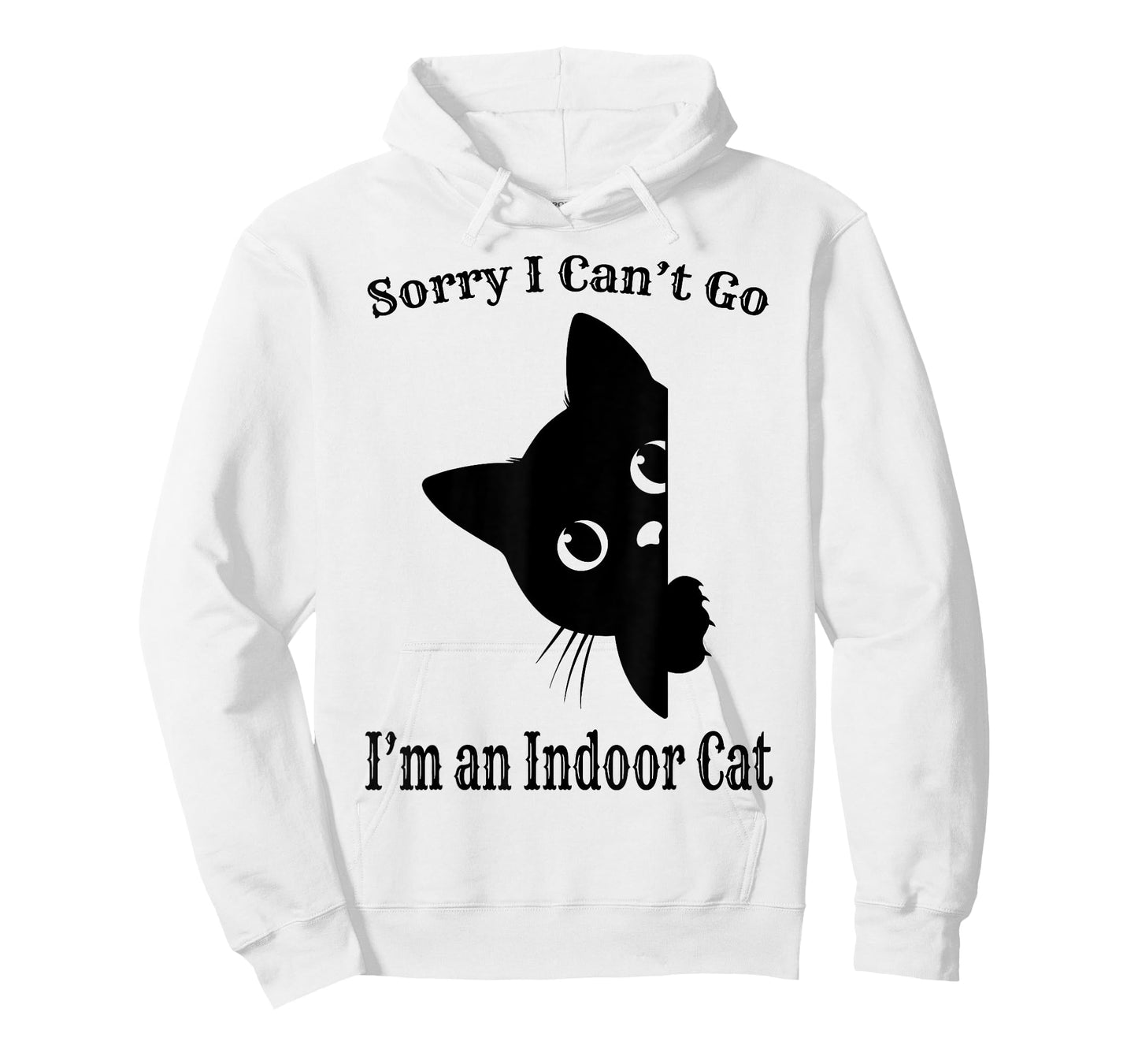 Retro Sorry I Cant Go Im an Indoor Cat Funny Black Cat Quote T-Shirt