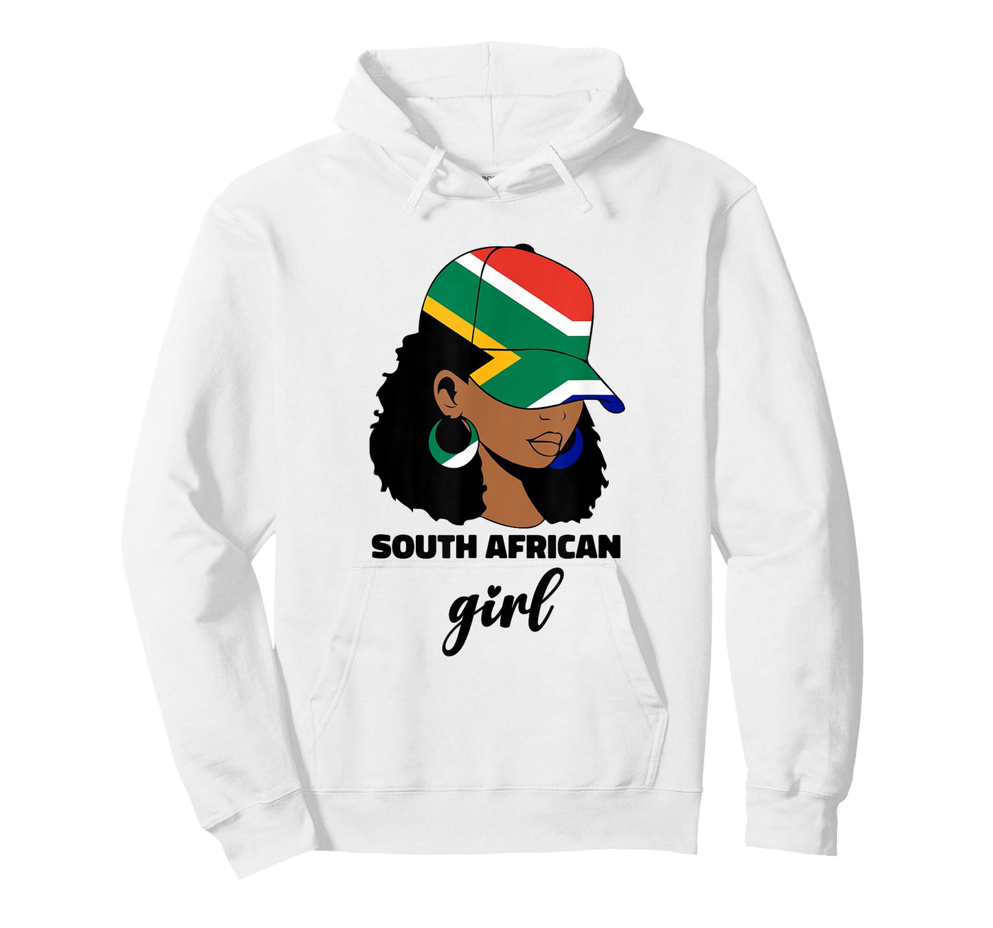South African Girl For Women Woman South Africa Flag Afro T-Shirt