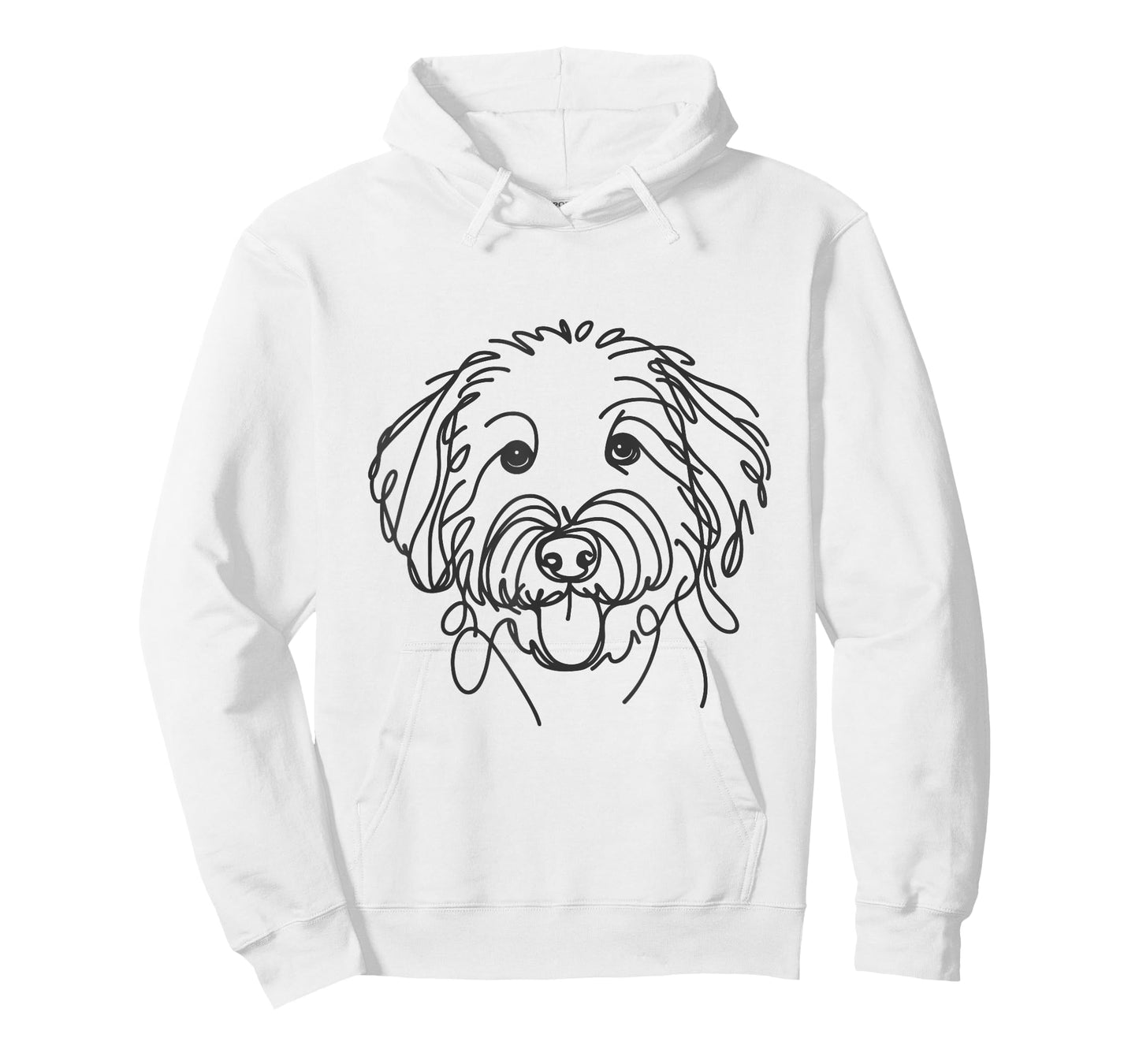 Line Art Dad Mom Dog - Aussiedoodle T-Shirt for Men Women
