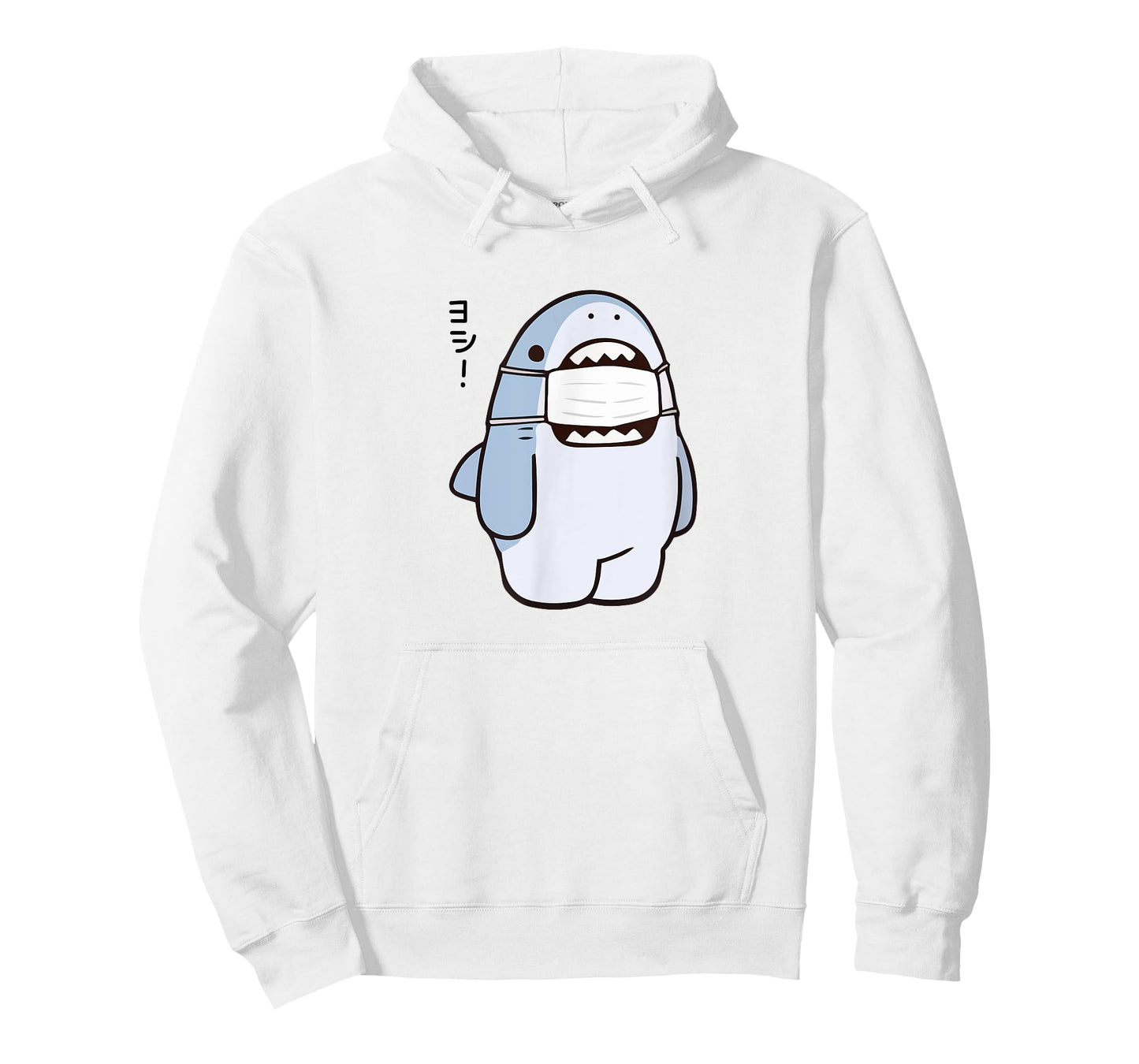 Cute Shark Says "Yoshi" Good/Alright, Japanese Kawaii Anime T-Shirt