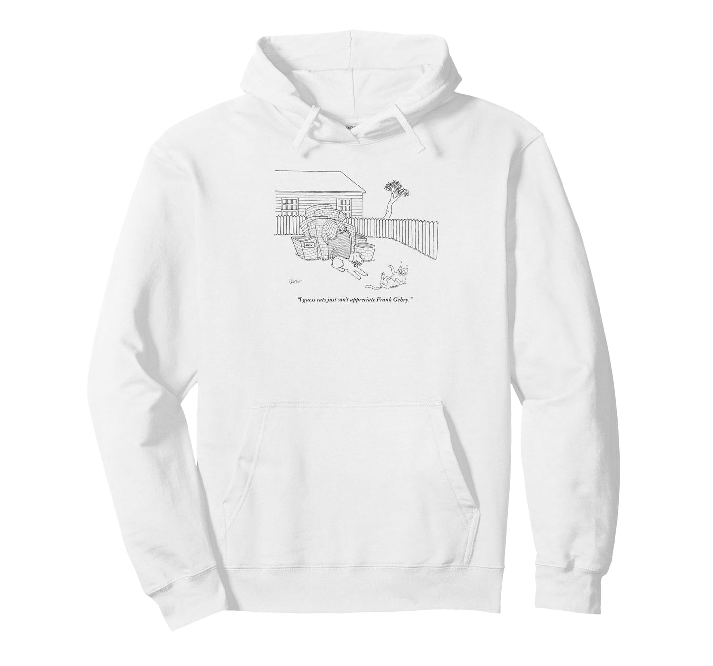 Cats Can't Appreciate Frank Gehry Cartoon T-Shirt