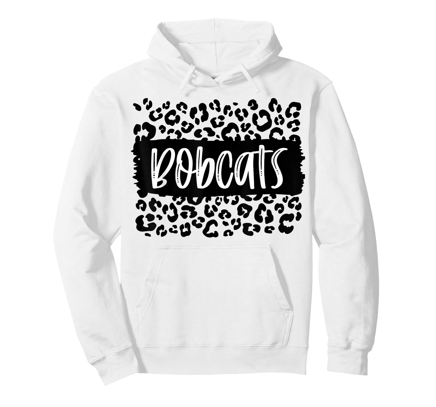 Bobcats Team Mascot School Spirit Game Night Leopard Print T-Shirt