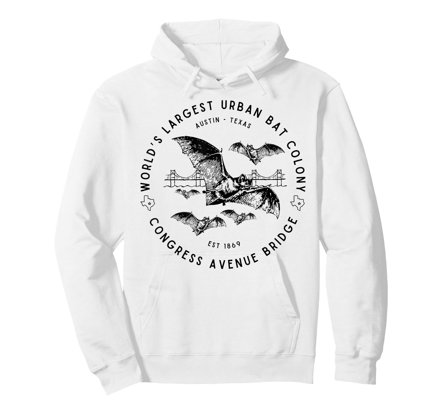 Congress Ave Bridge Austin Texas World's Largest Bat Colony T-Shirt