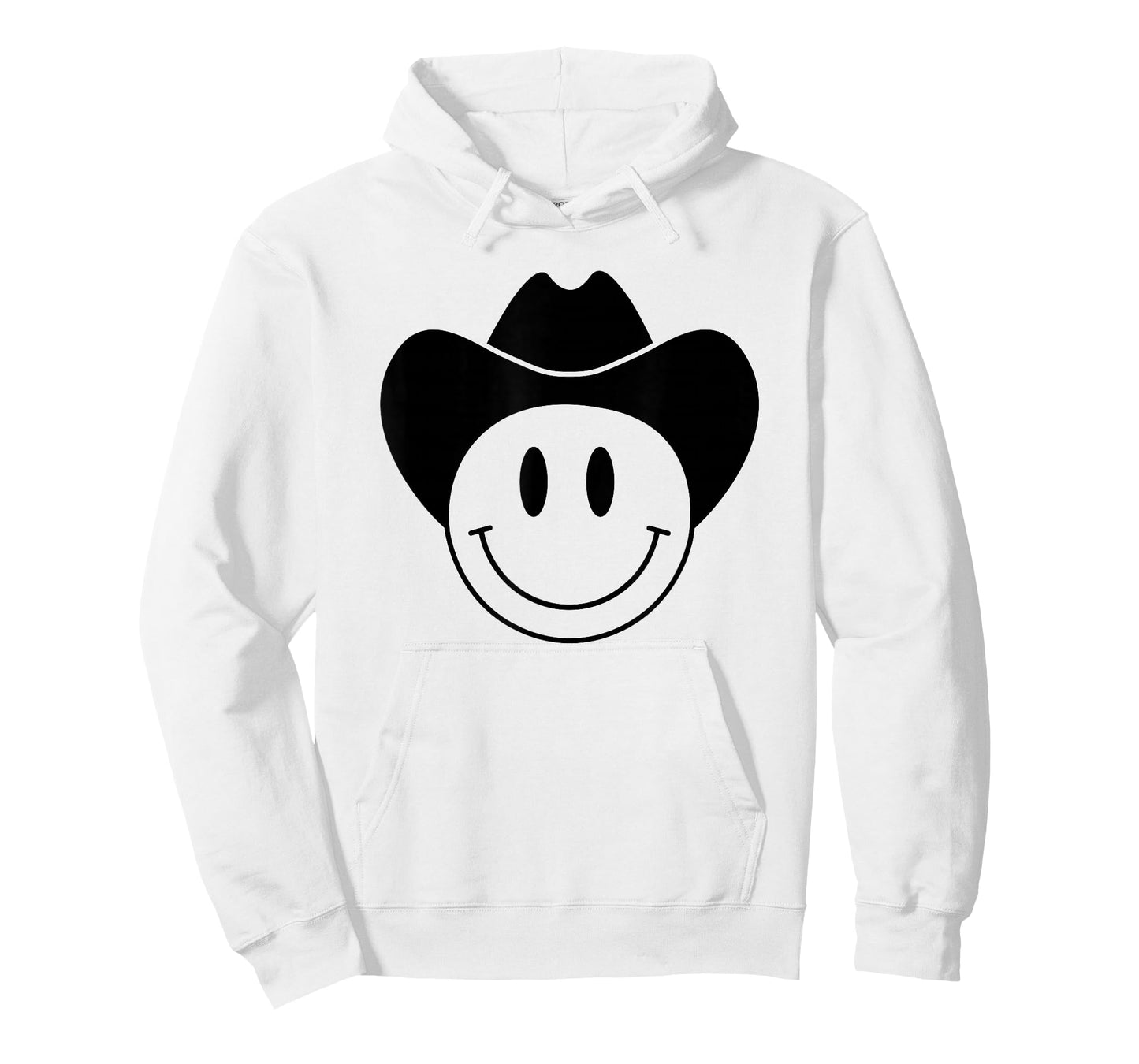 Smiling Happy Face With Black Rodeo Cowboy Hat T-Shirt