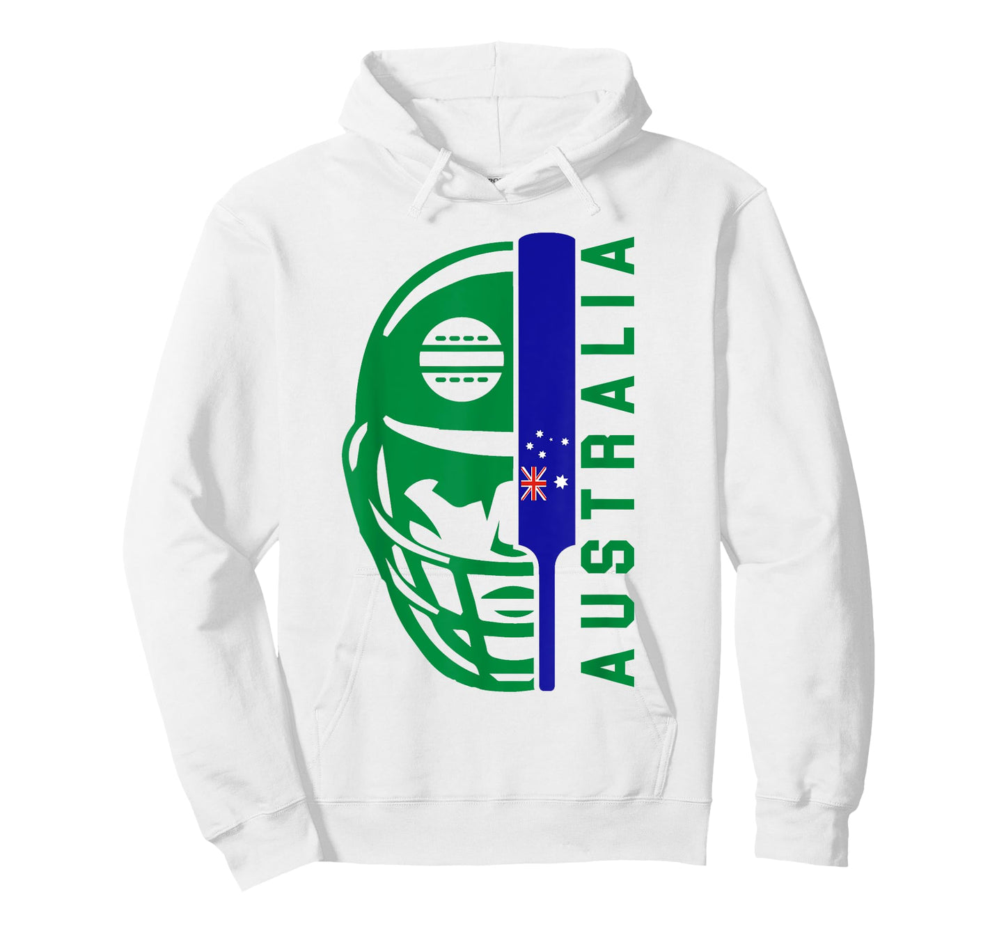 Cricket Australia Fan Helmet Ball and Bat Design T-Shirt