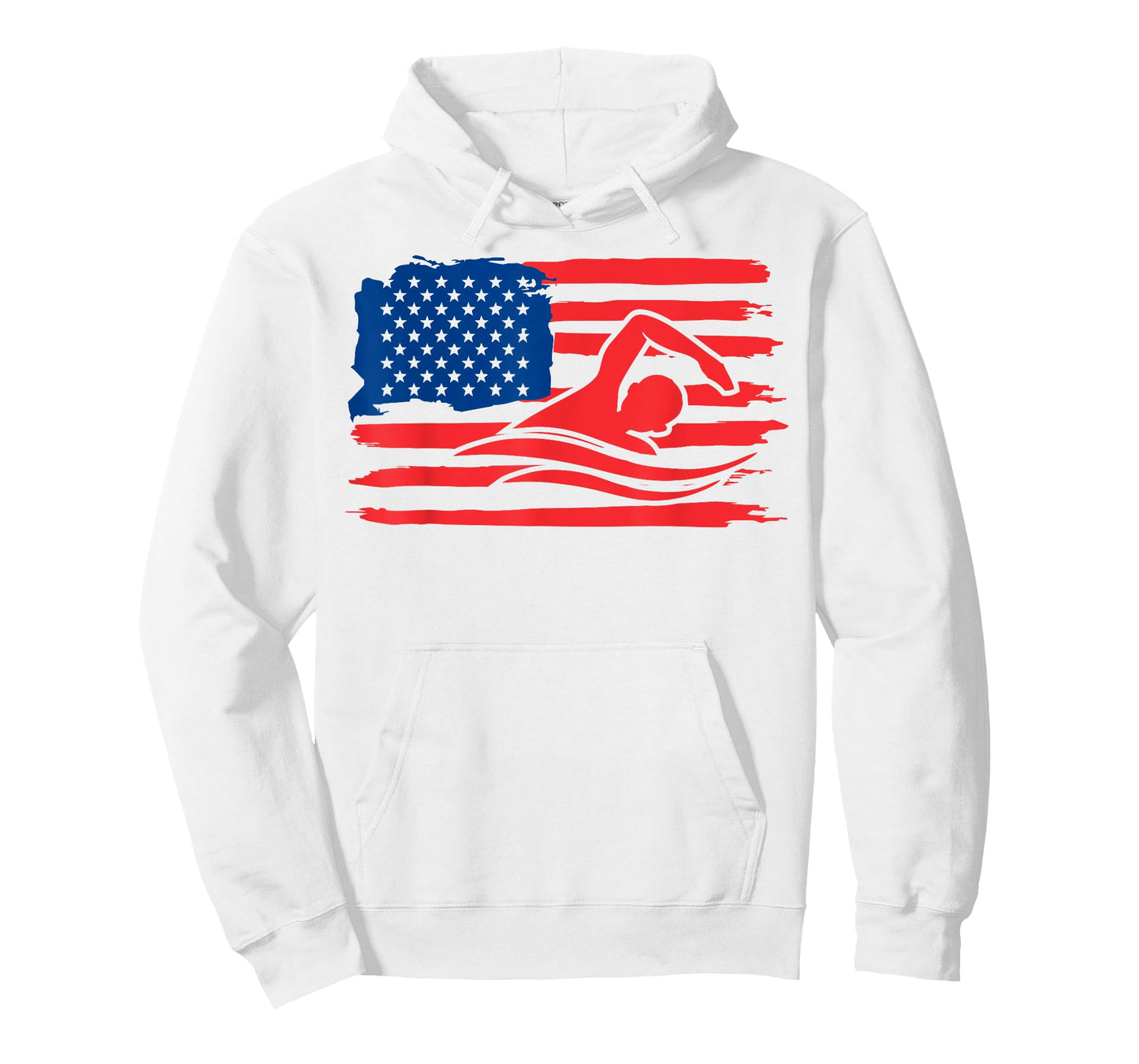 Vintage american flag swim team swimmer funny swimming gift T-Shirt for Women Kids Men