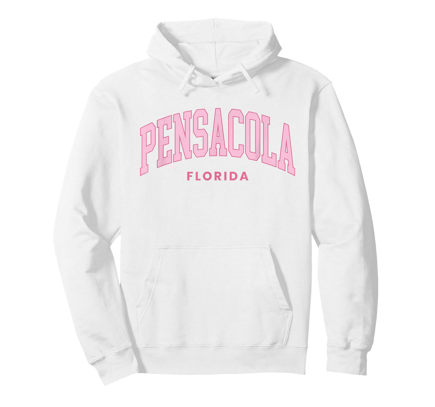 Pensacola Florida Retro Preppy Throwback Womens Girls Pink T-Shirt