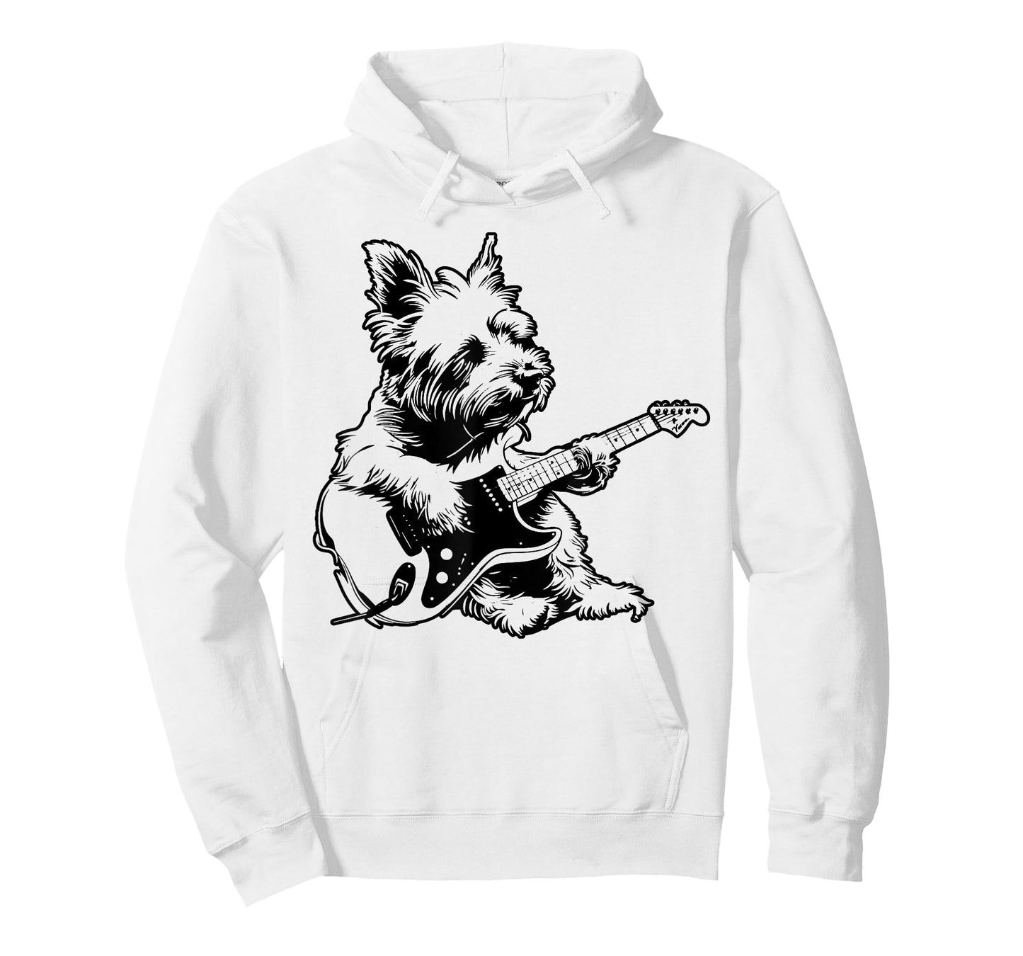Dog Guitarist Guitar - Westie Dad Mom T-Shirt for Men Women