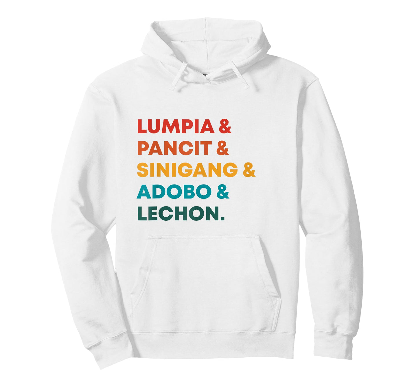 Retro Lumpia Pancit Sinigang Adobo And Lechon Filipino Food T-Shirt