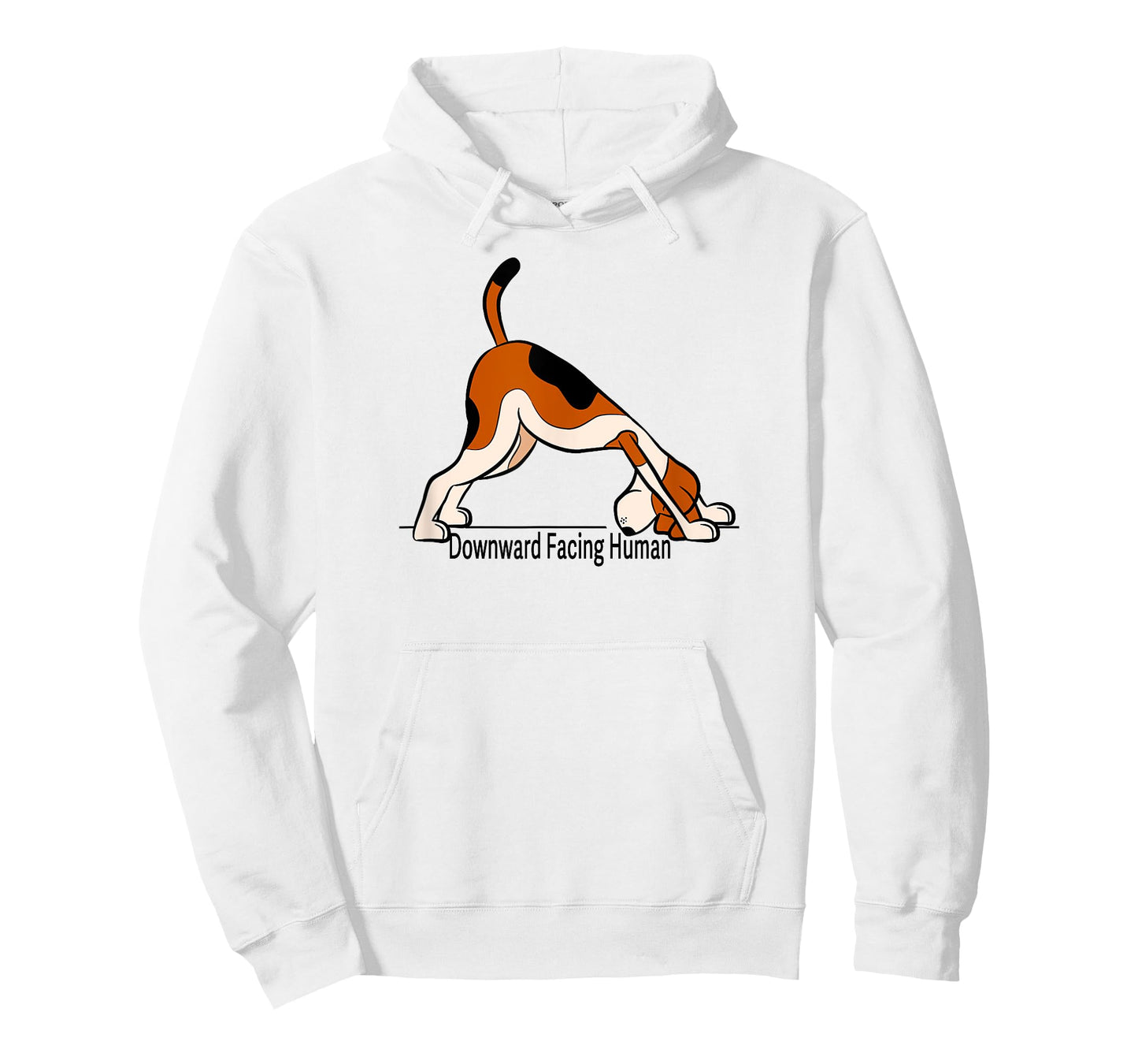 Downward Facing Human - men womens funny dog yoga T-Shirt