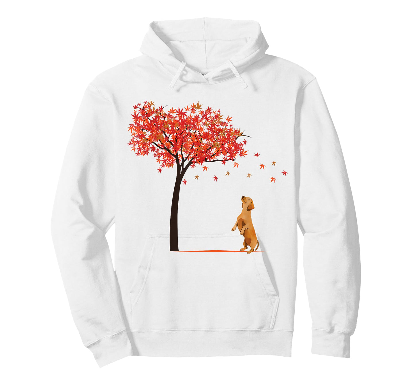 Dachshund Maple Tree Thanksgiving Day Cute Dog Doxie Fall T-Shirt