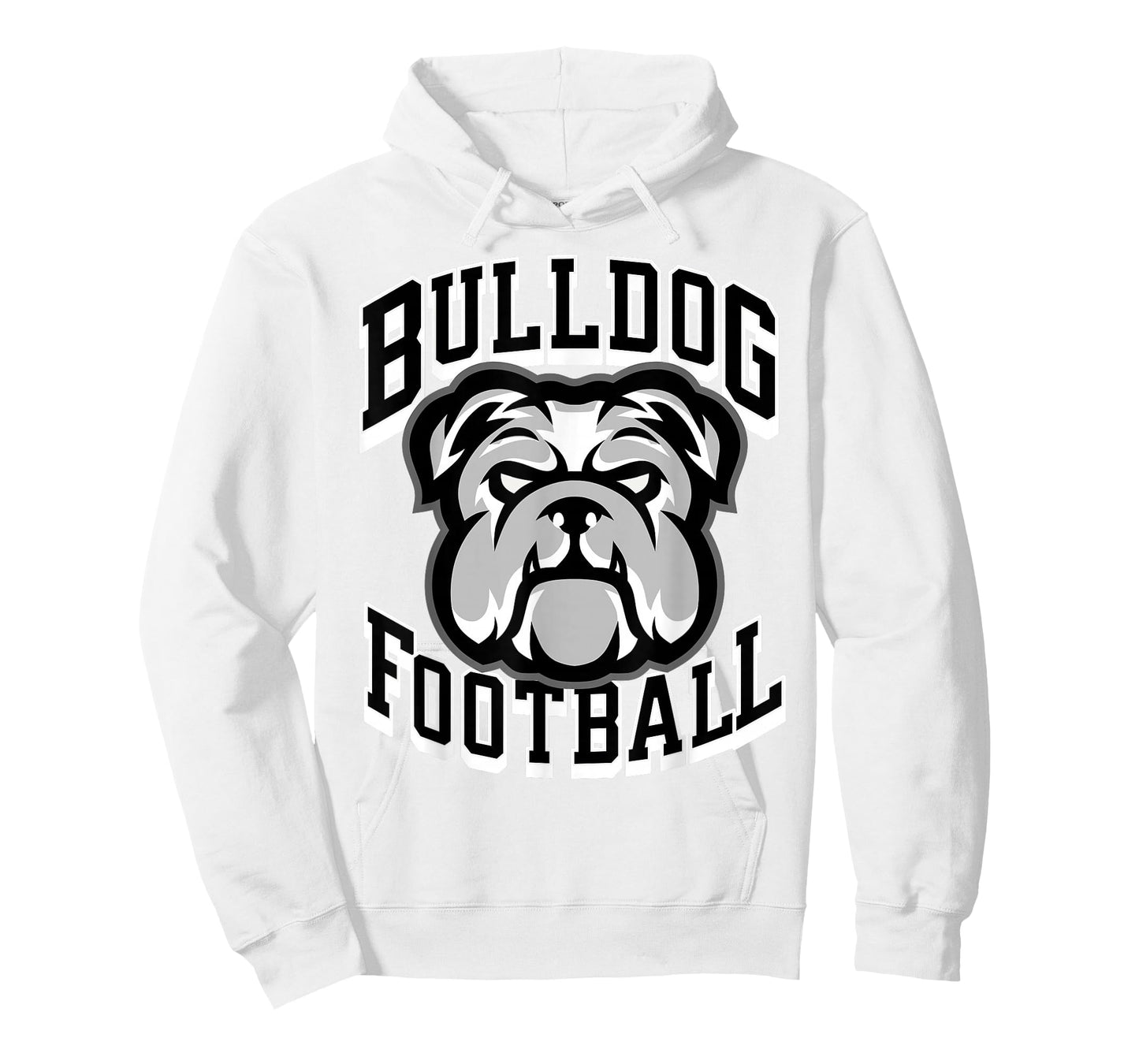 Bulldogs Football Game Day Print Mom Dad Black T-Shirt