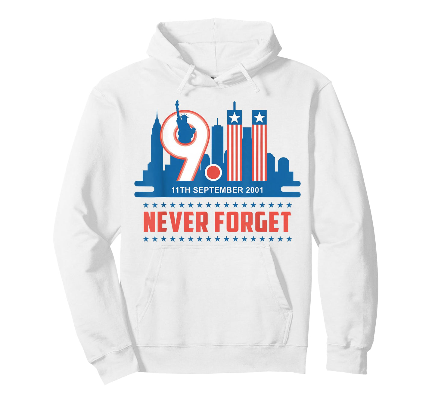 Never Forget September 11 2001 Memorial Day American Flag T-Shirt