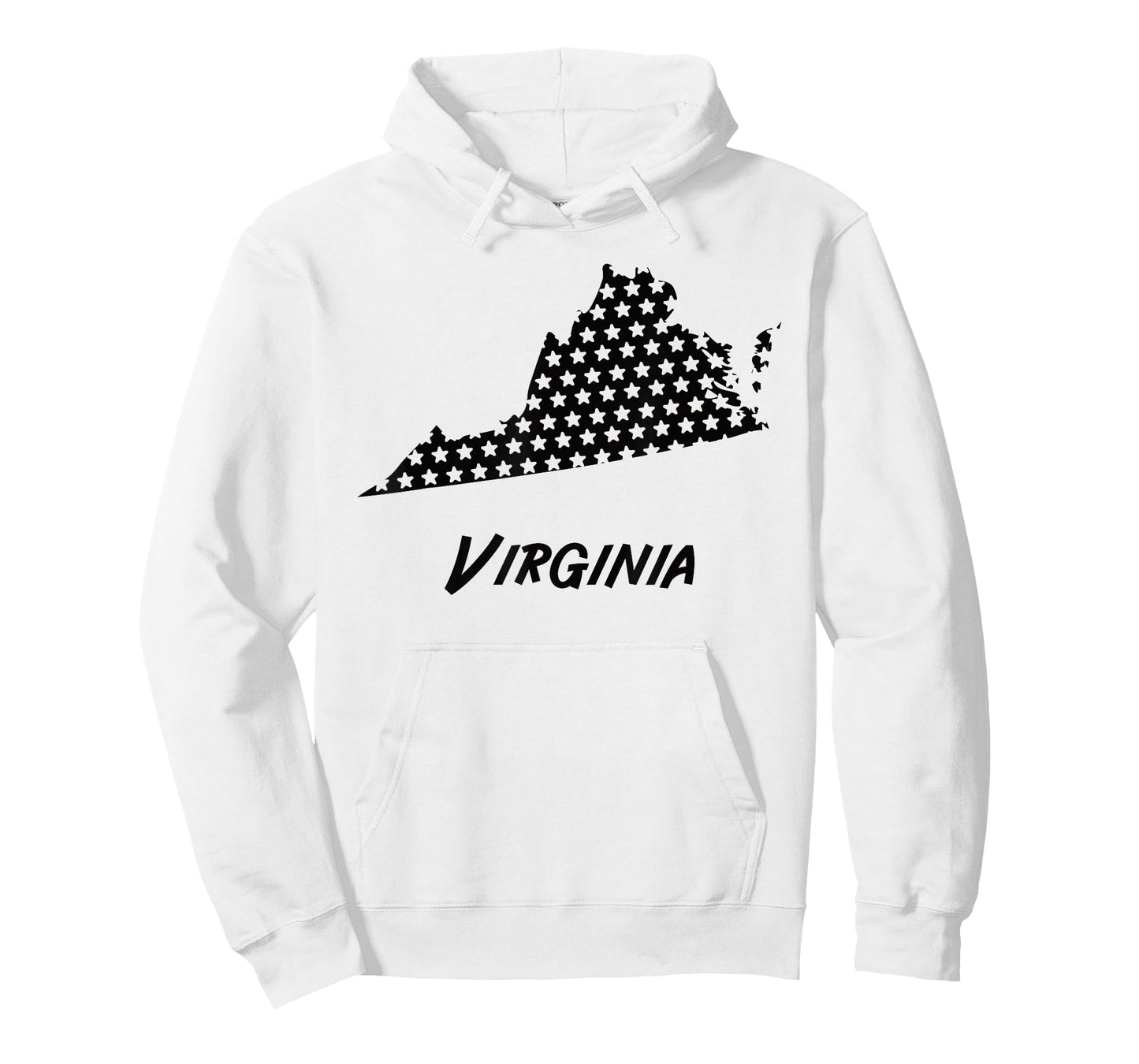 Virginia USA State Outline Stars Vintage Retro Design T-Shirt