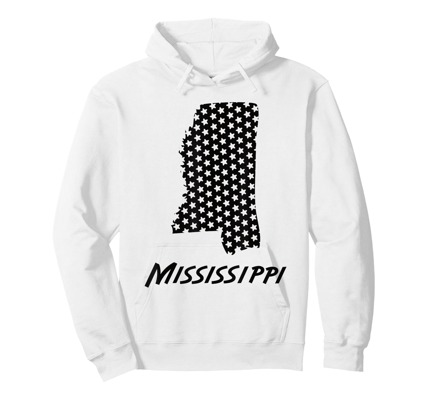 Mississippi USA State Outline Stars Vintage Retro Design T-Shirt