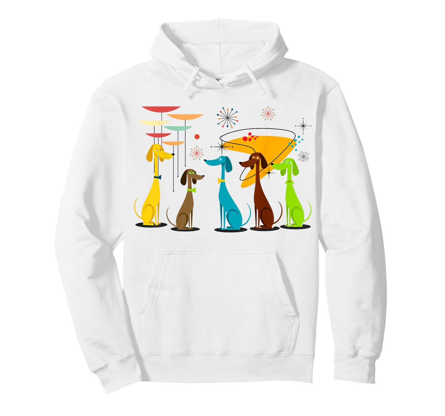 Vintage Retro Mid-Century Modern Look Dogs 50s 60s Style T-Shirt