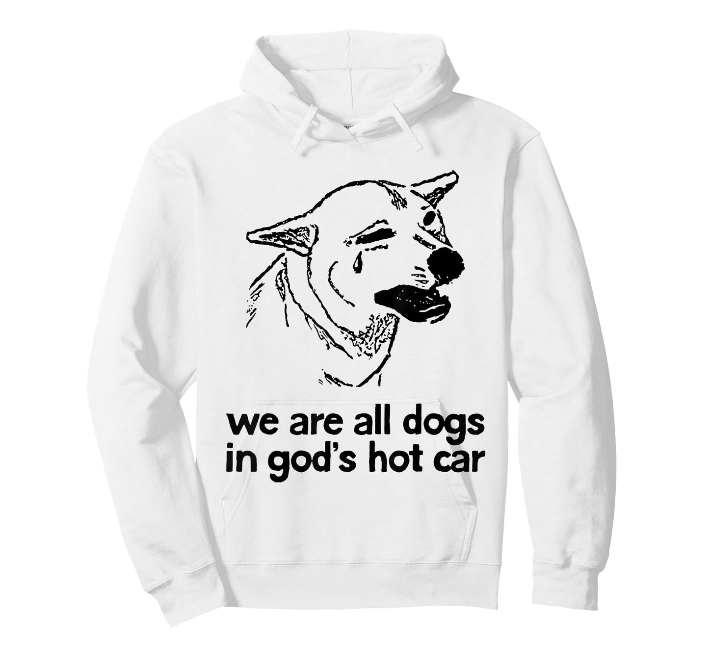 We are All Dogs in God's Hot Car Funny Dog Meme T-Shirt