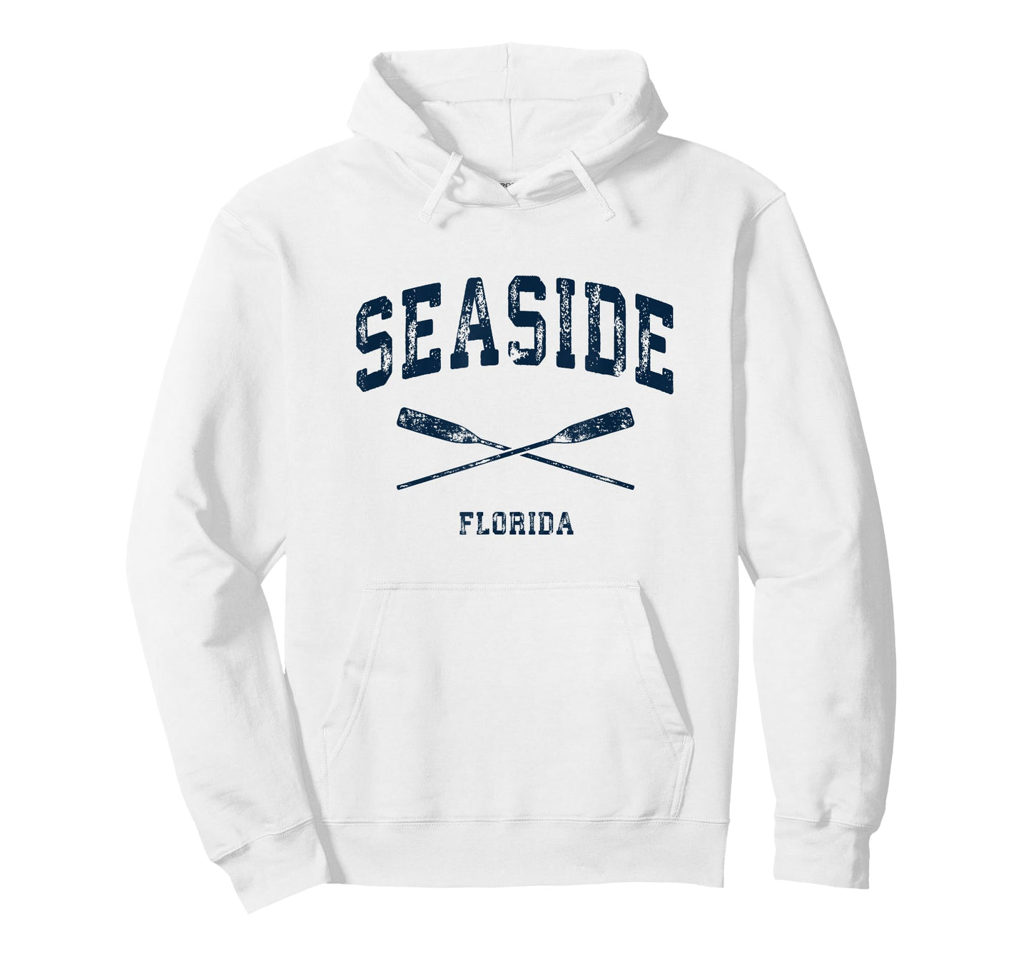 Seaside Florida Vintage Nautical Crossed Oars Navy T-Shirt