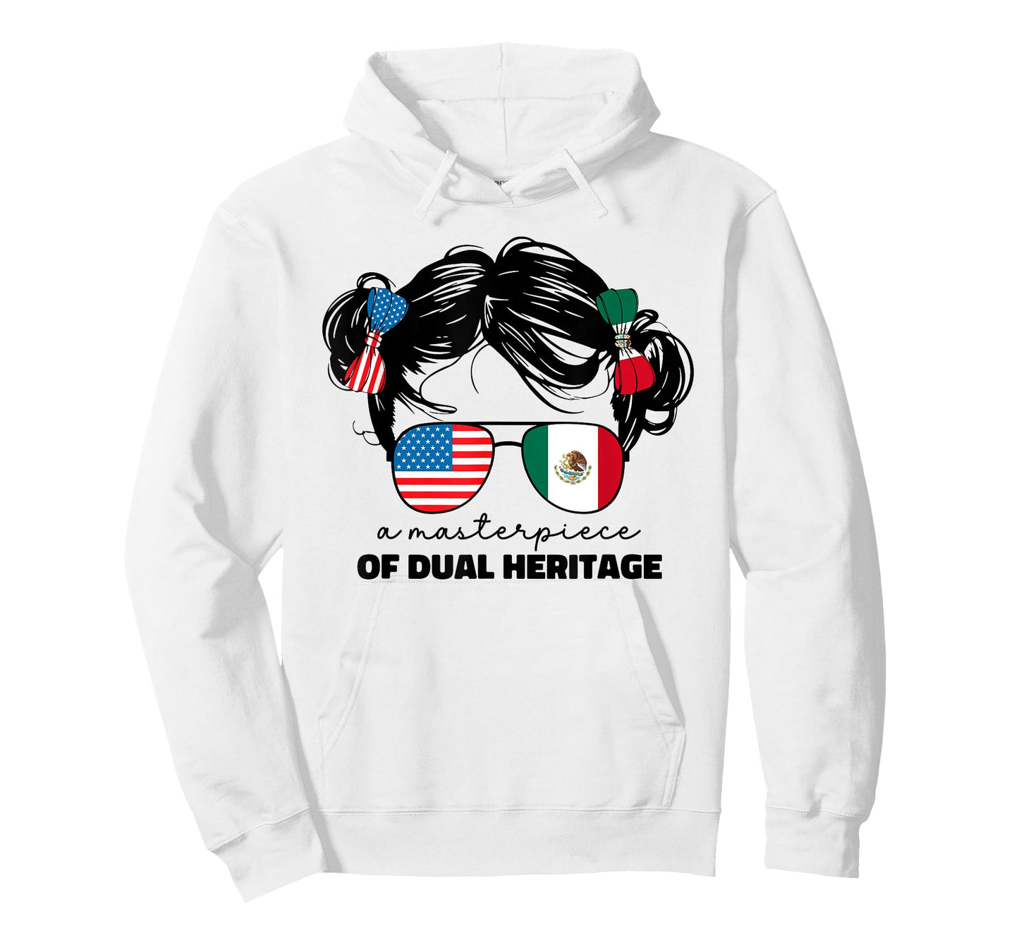 Half Mexican And American Mexico America Usa Flag Kids Girls T-Shirt