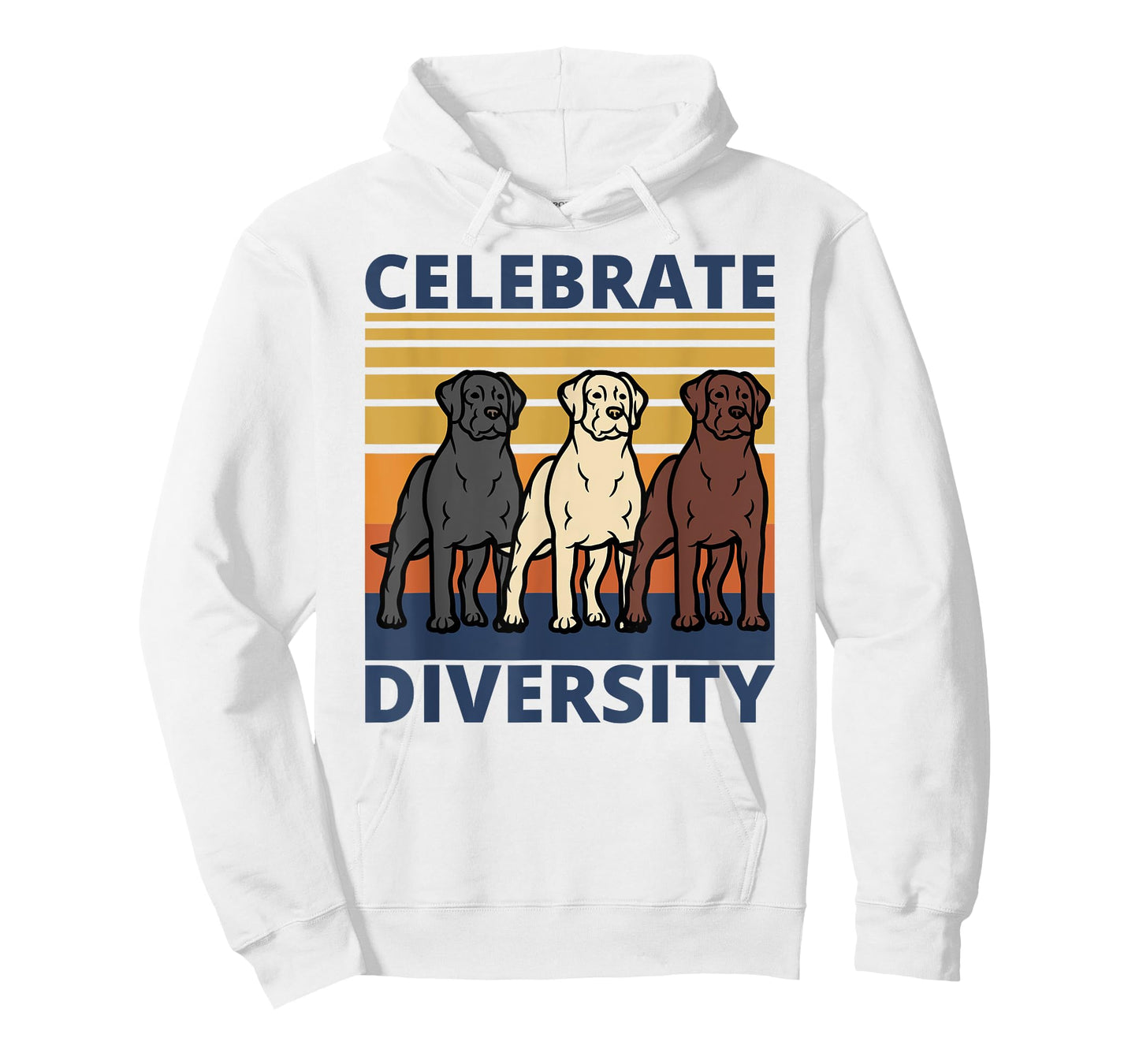 Black Yellow Chocolate Lab Celebrate Diversity Labrador T-Shirt