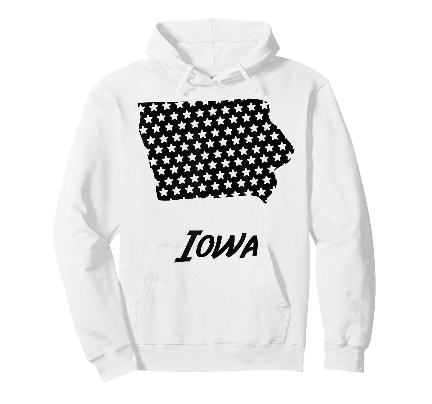 Iowa USA State Outline Stars Vintage Retro Design T-Shirt