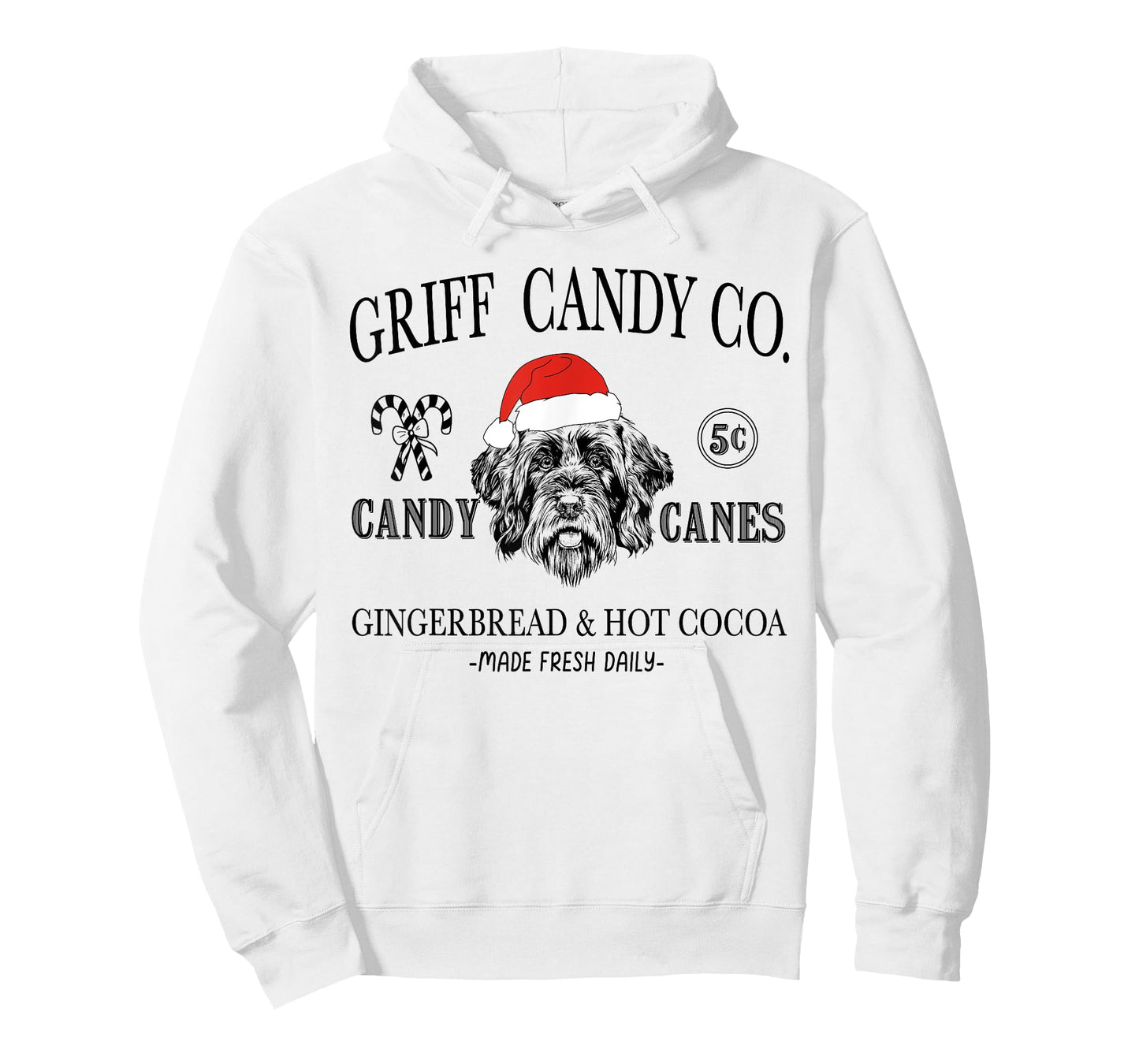 Funny Santa Wirehaired Pointing Griffon Christmas Vintage T-Shirt