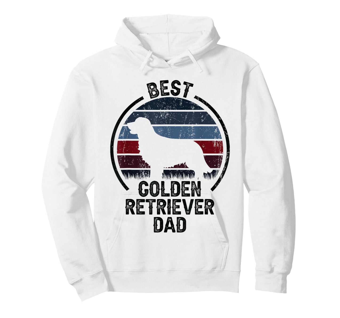 Best Dog Father Dad - Vintage Golden Retriever T-Shirt