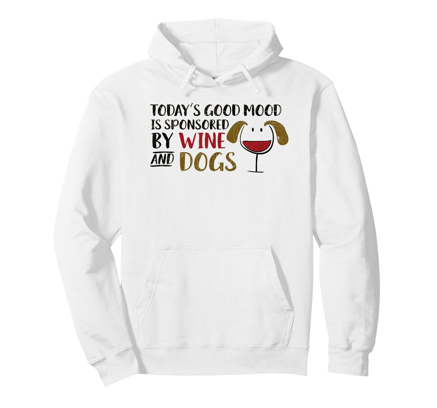 Today's Good Mood is Sponsored by Wine & Dogs Wine Glass Dog T-Shirt