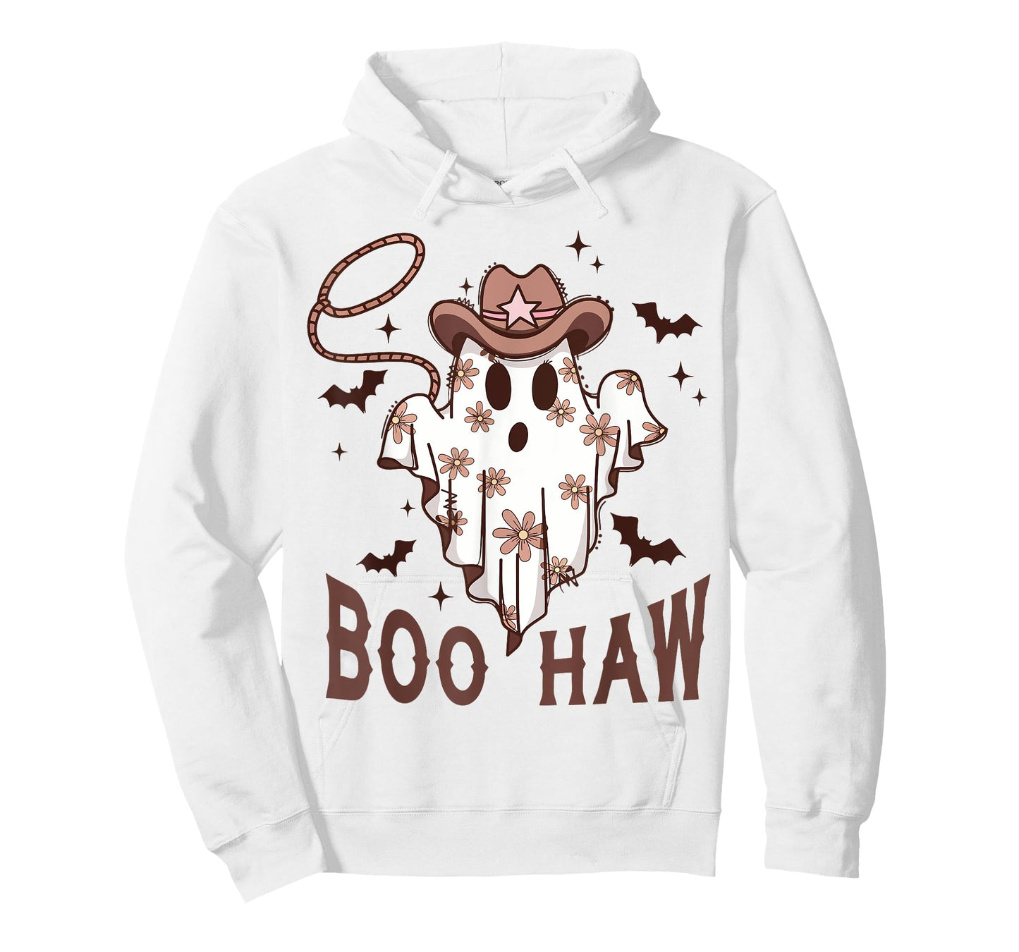 Boo Haw Cute Ghost Funny Cowboy Cowgirl Western Halloween T-Shirt