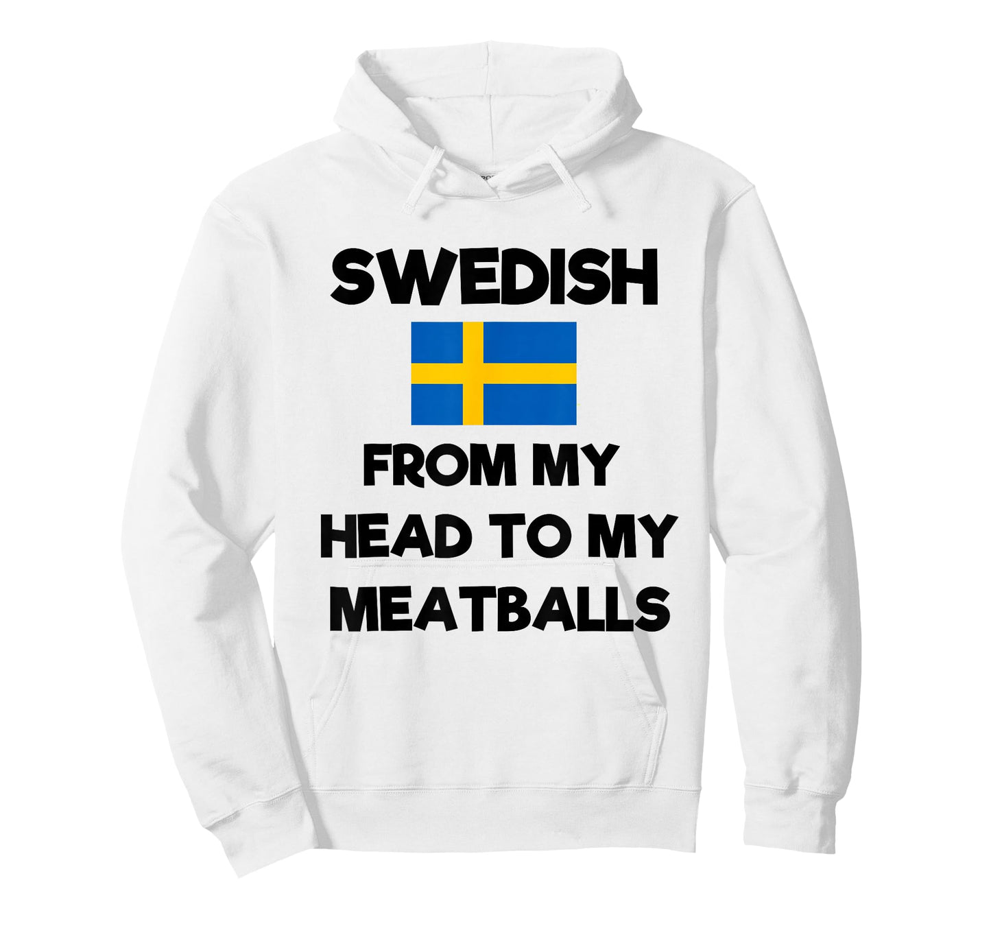 Funny Swedish From My Head To My Meatballs Sweden Flag Joke T-Shirt