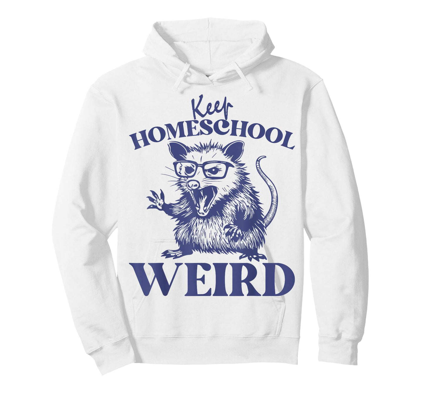 Keep Homeschool Weird Funny Retro Homeschool Mom Opossum T-Shirt
