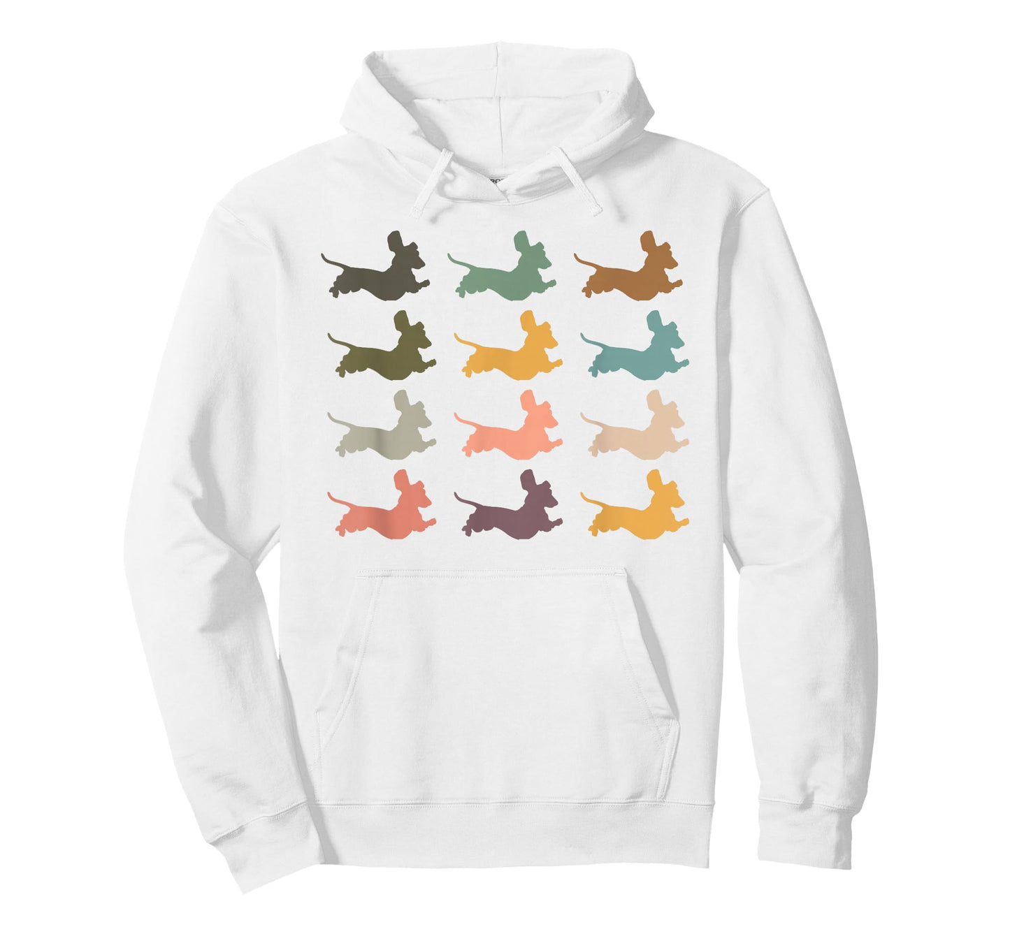 Dachshund Dachshund Dog Silhouette Dog Retro Men Women Children T-Shirt